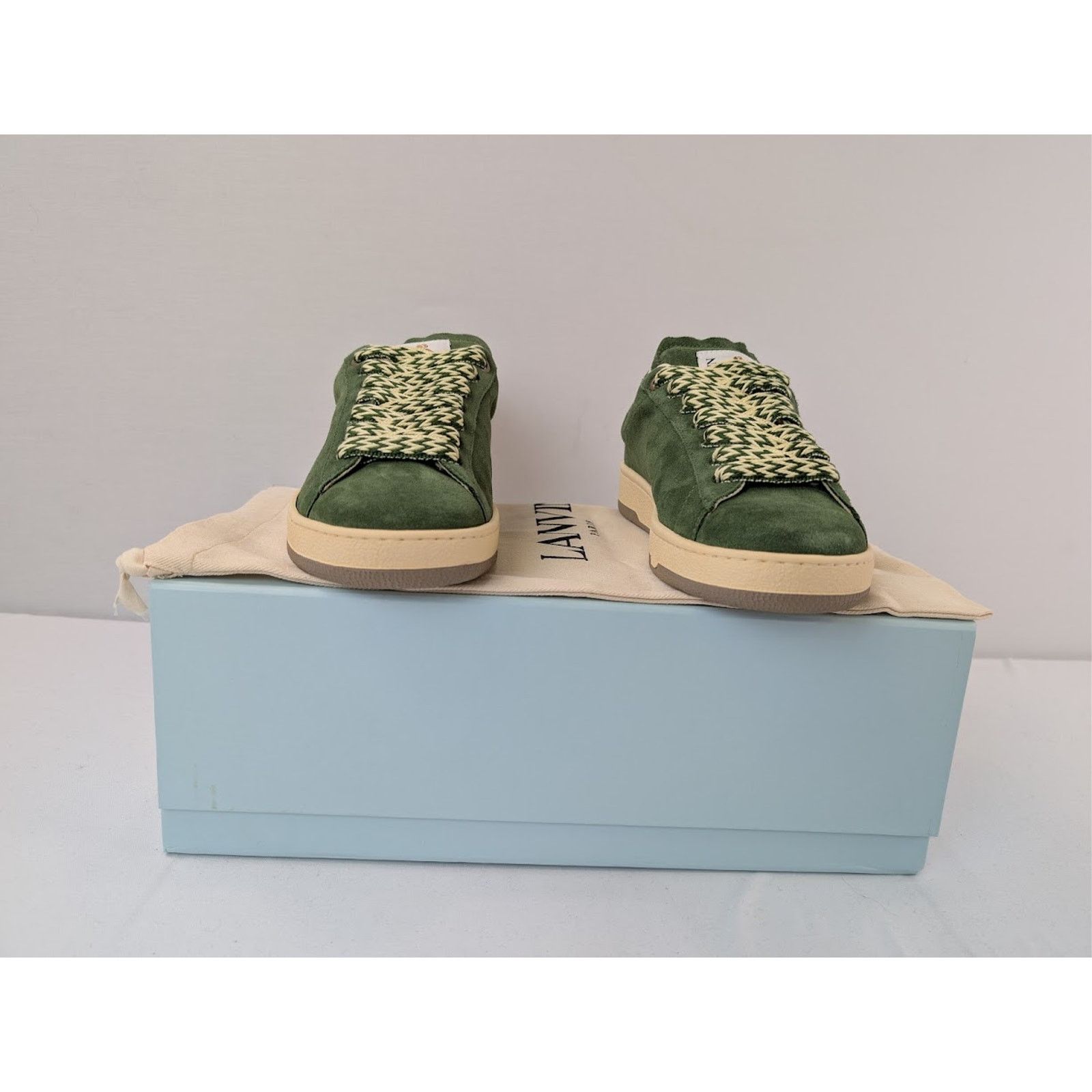 Lanvin o1rshd1 Curb Lite Low-Top Sneakers in Dark Green Size US 11 / EU 44 - 18 Thumbnail
