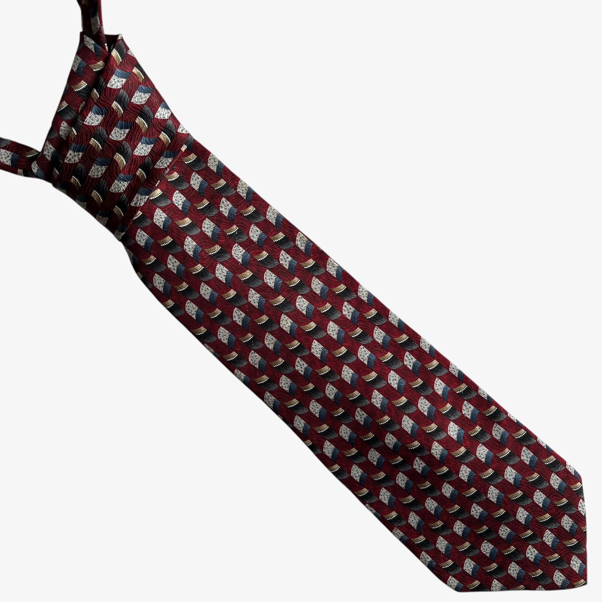 Pierre Cardin Vintage 90s Pierre Cardin Abstract Swirl Print Silk Tie Size ONE SIZE - 1 Thumbnail