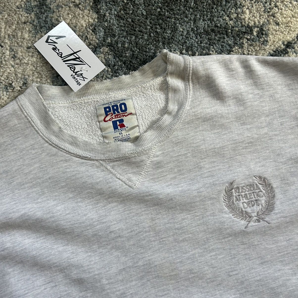 Russell Athletic RUSSELL ATHLETiC DEPT. 1902 OLYMPiC CREWNECK HEATHER ASH Size US XL / EU 56 / 4 - 2 Thumbnail