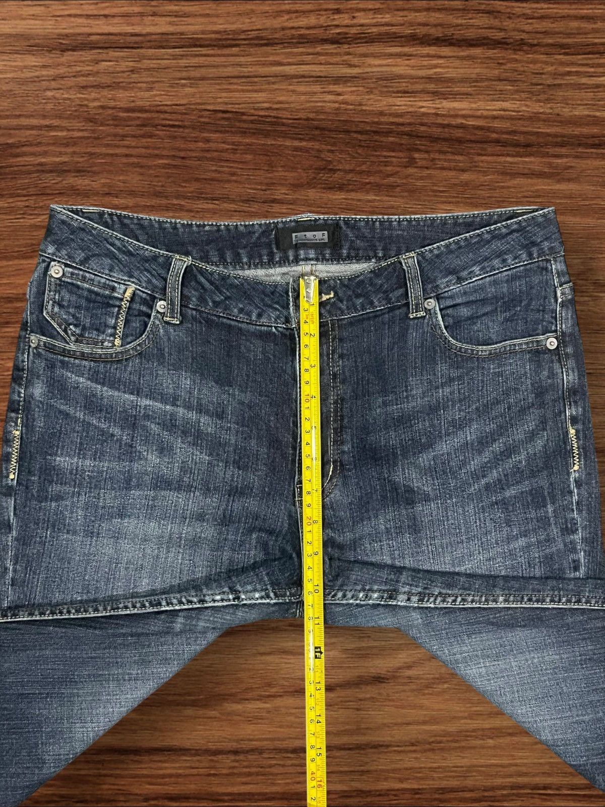Japanese Brand Vintage Japanese Brand Blue Washed Distressed Flare Jeans Size 33" - 13 Thumbnail
