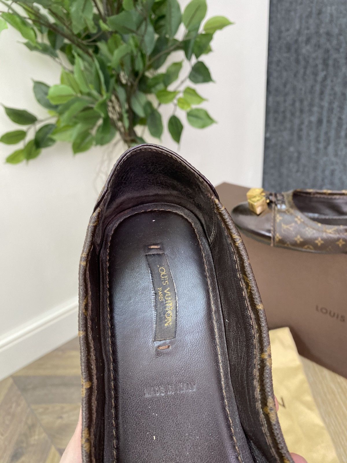 Louis Vuitton Vintage LOUIS VUITTON Monogram Flat Pumps Size US 9 / IT 39 - 8 Thumbnail