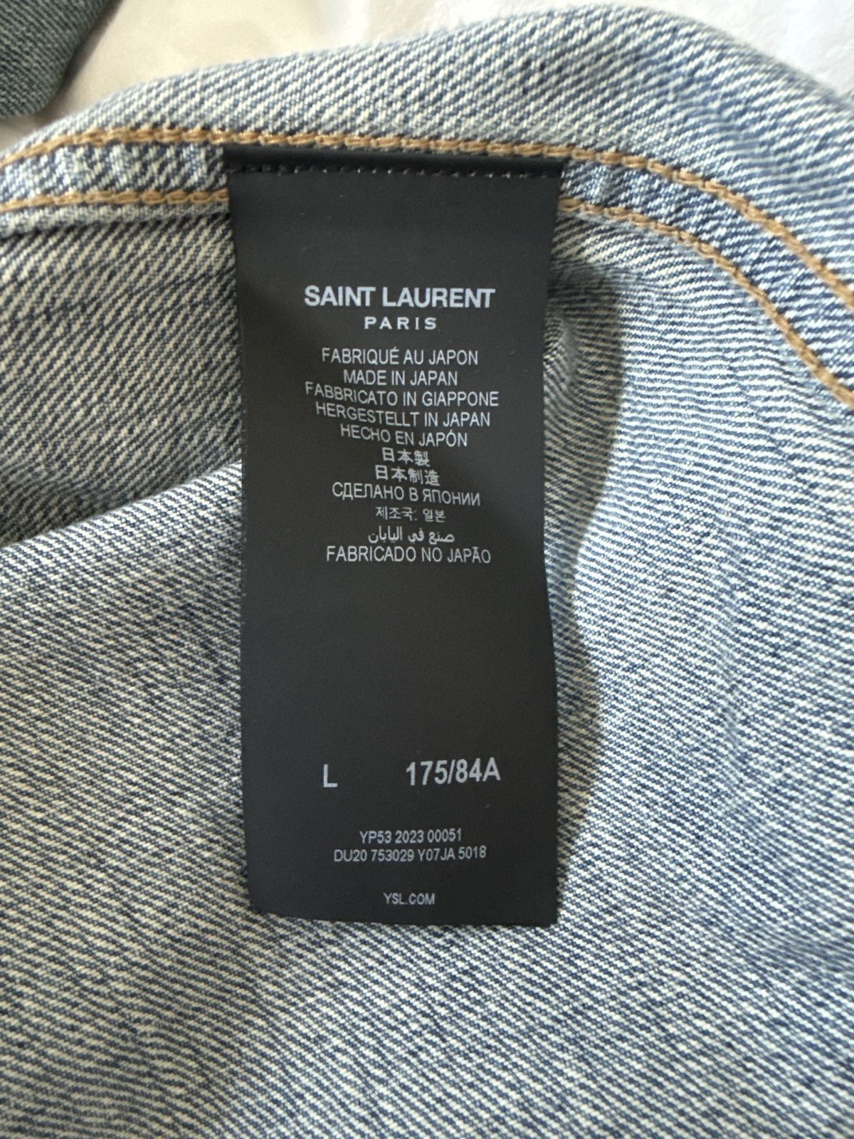 Saint Laurent Paris Saint Laurent Paris Blue Denim Size US L / EU 52-54 / 3 - 5 Thumbnail