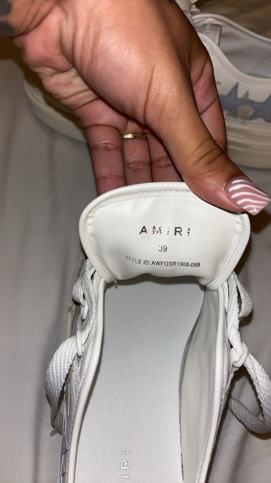 Amiri Amiri white & blue platform star court Size US 9 / IT 39 - 2 Thumbnail