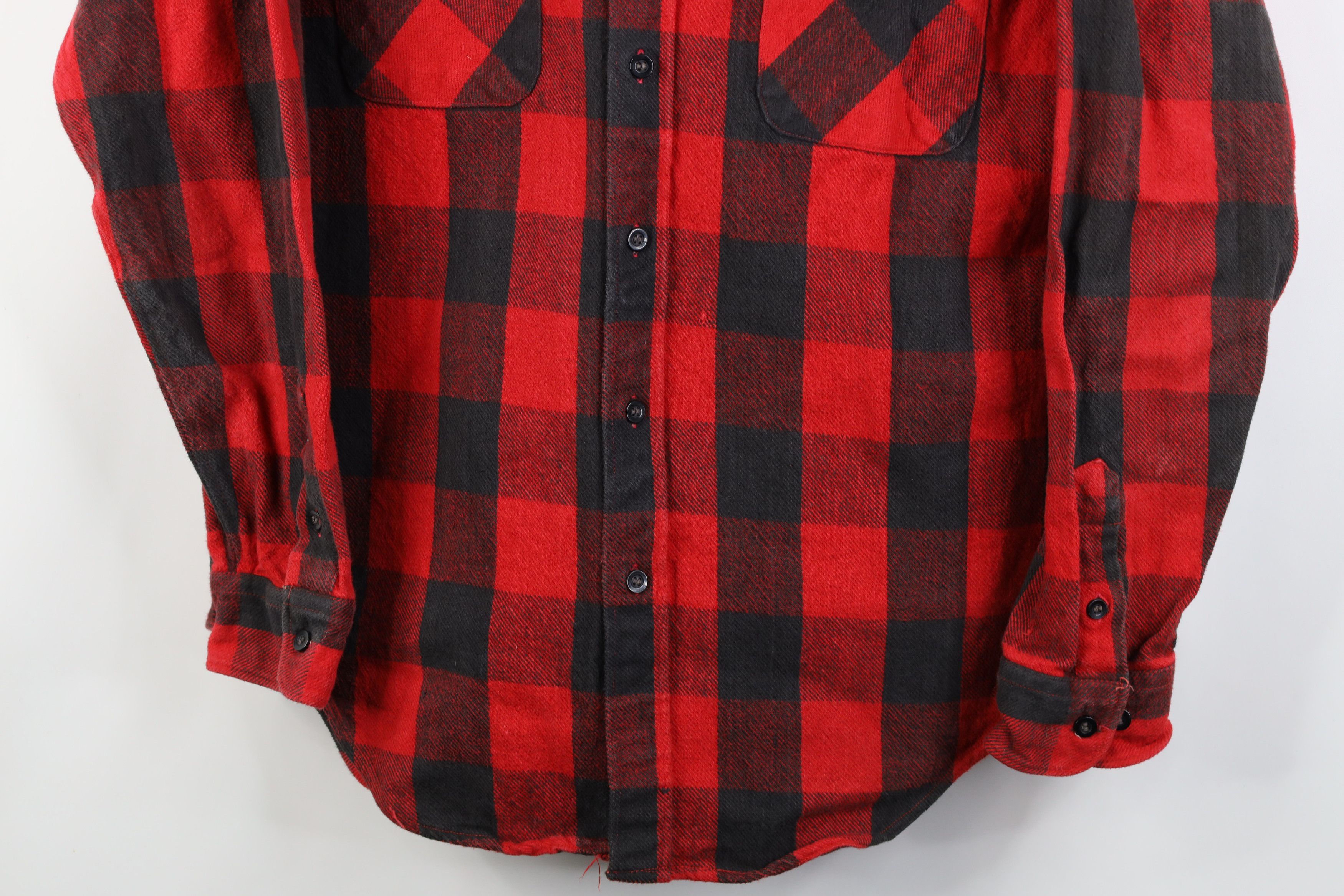 Vintage Vintage 90s Streetwear Heavyweight Button Shirt Plaid Size US M / EU 48-50 / 2 - 3 Thumbnail