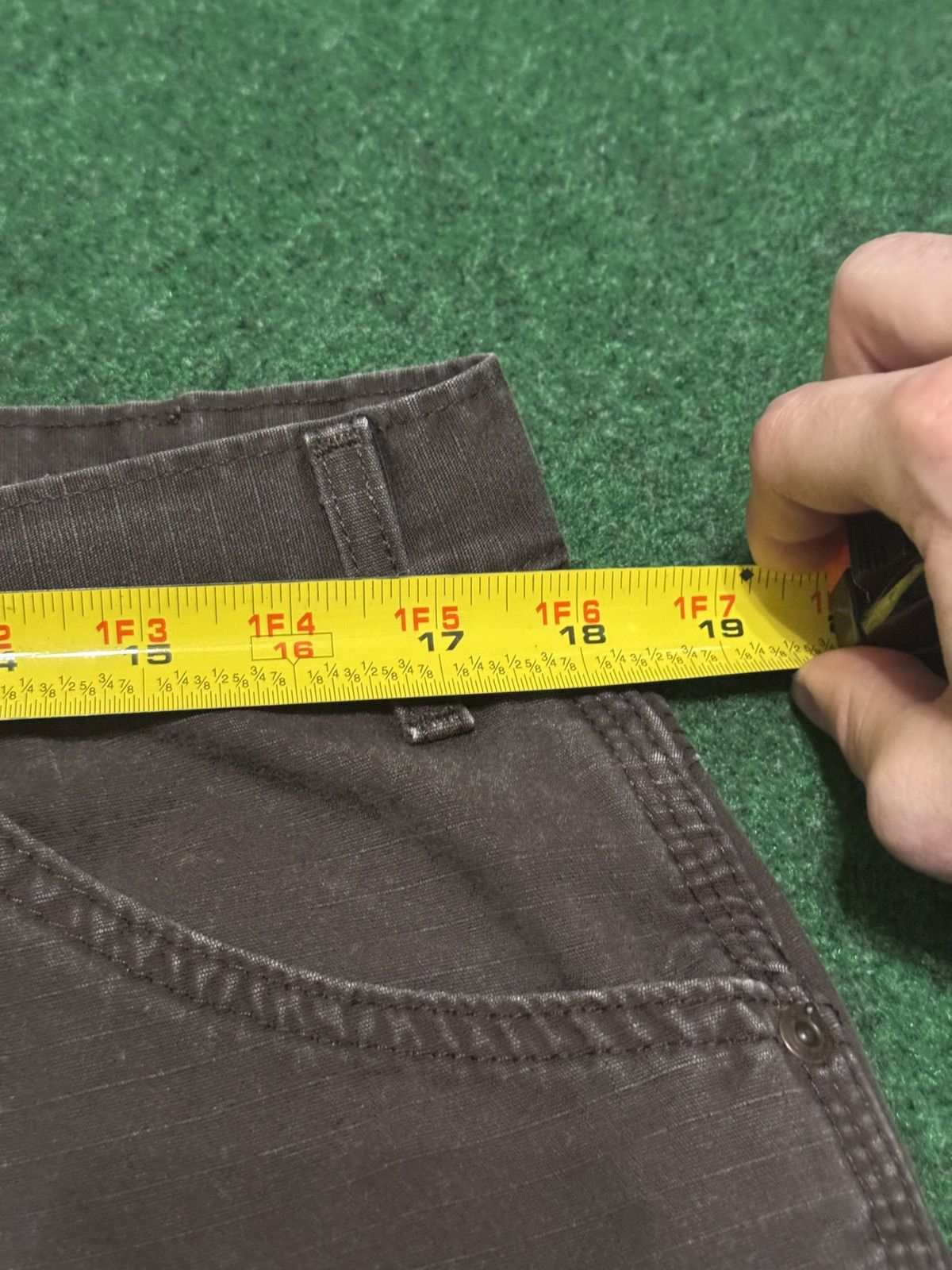 Dickies × Vintage Y2K Dickies Brown Carpenter Jorts Mens 36 Waist 12” Shorts Size US 36 / EU 52 - 4 Thumbnail
