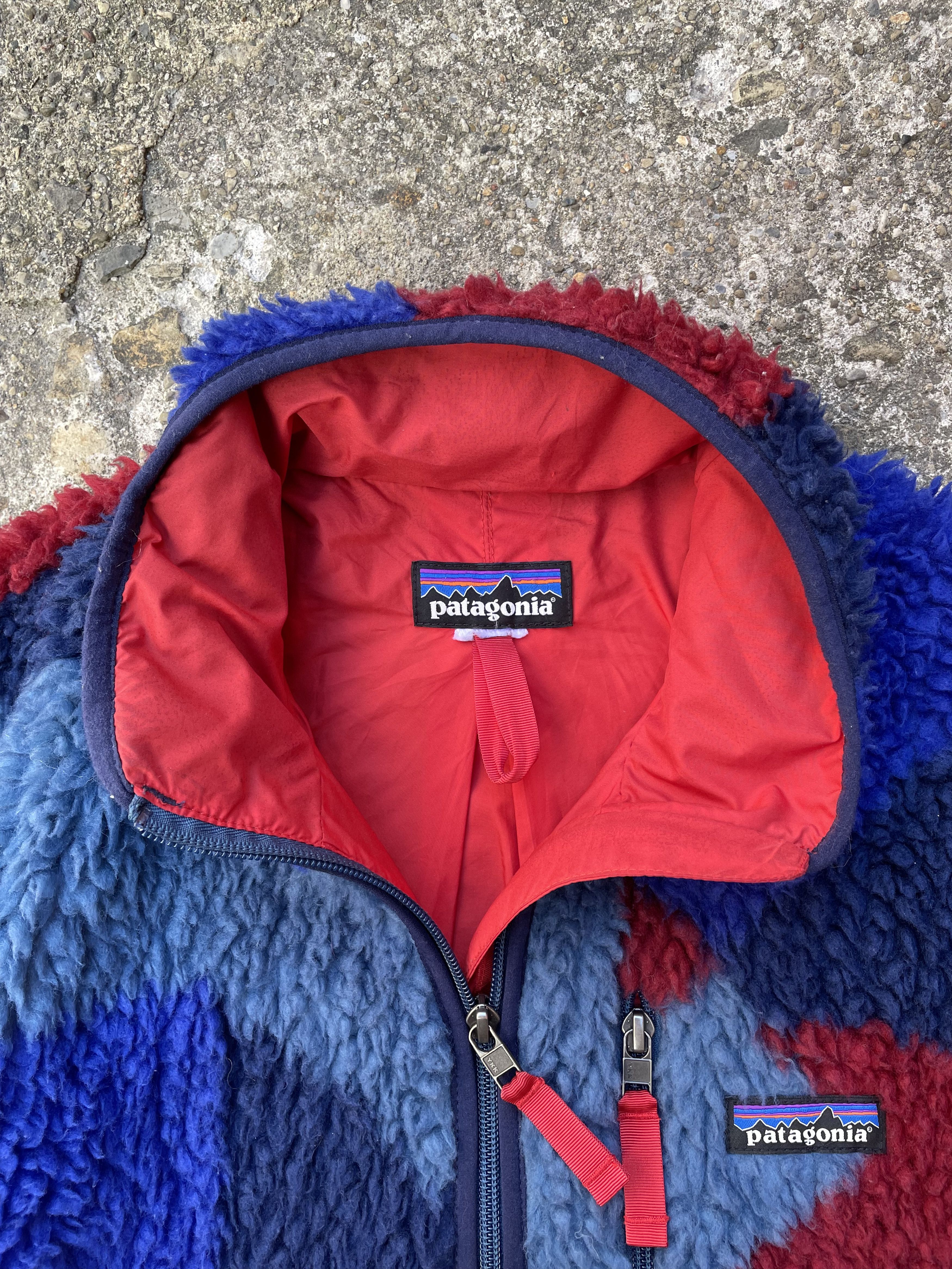 Patagonia × Vintage 2013/2014 Patagonia Retro X Patterned Deep Pile Fleece Size US L / EU 52-54 / 3 - 6 Thumbnail