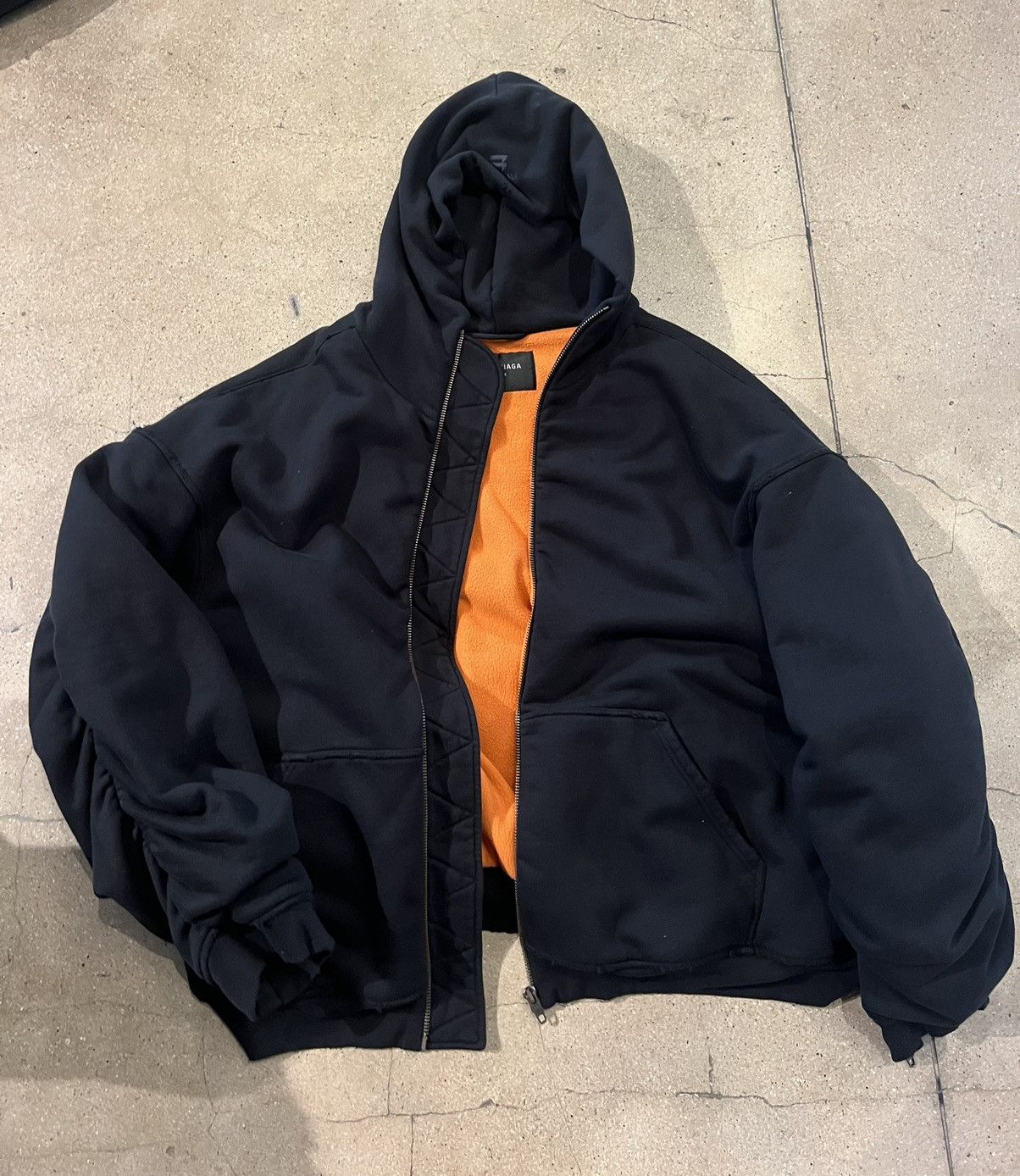Balenciaga Balenciaga lined hooded fleece bomber | Grailed