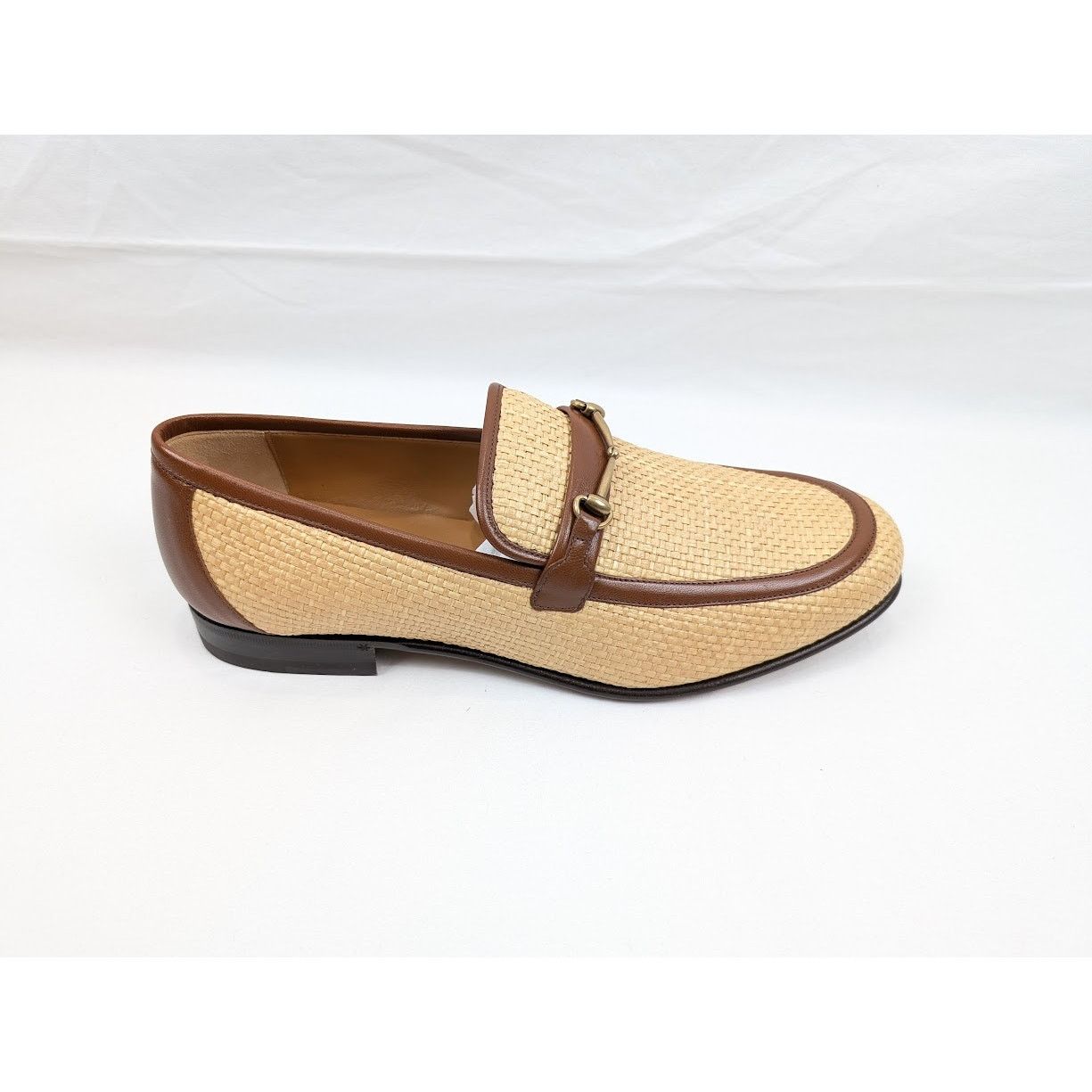 Gucci o1rshd1 Horsebit Buckle Loafers in Beige/Brown Size US 11.5 / EU 44-45 - 1 Thumbnail