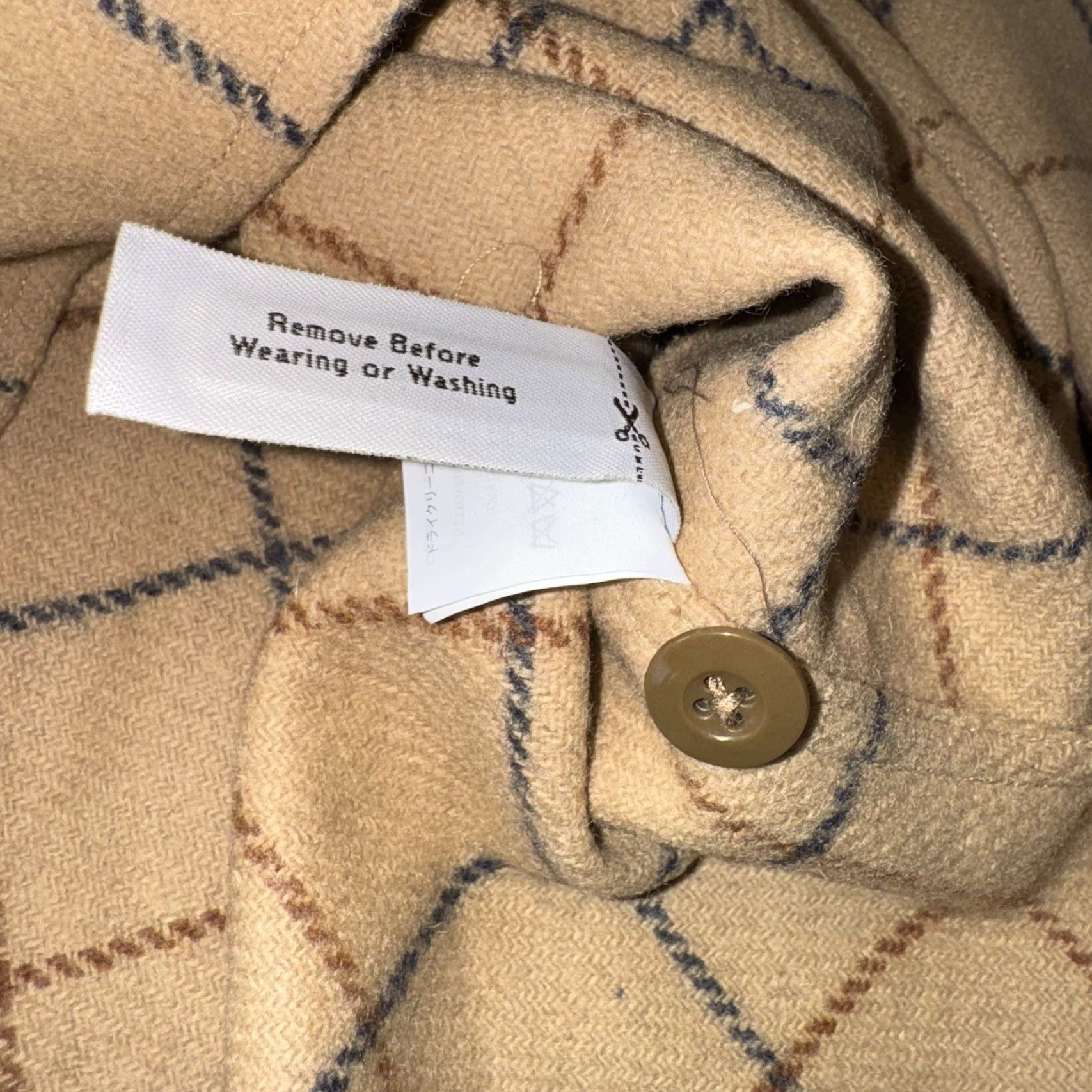 Wallace & Barnes VINTAGE Wallace & Barnes Mens Large Flannel Shirt Jacket Beige Wool Plaid Tweed Shirt Jacket Mens L Size US L / EU 52-54 / 3 - 6 Thumbnail