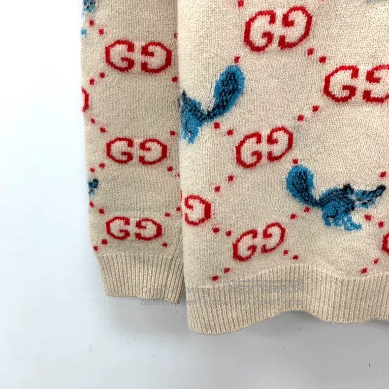 Gucci Gucci Colour block logo jacquard animal full print wool ro Size US S / EU 44-46 / 1 - 4 Thumbnail