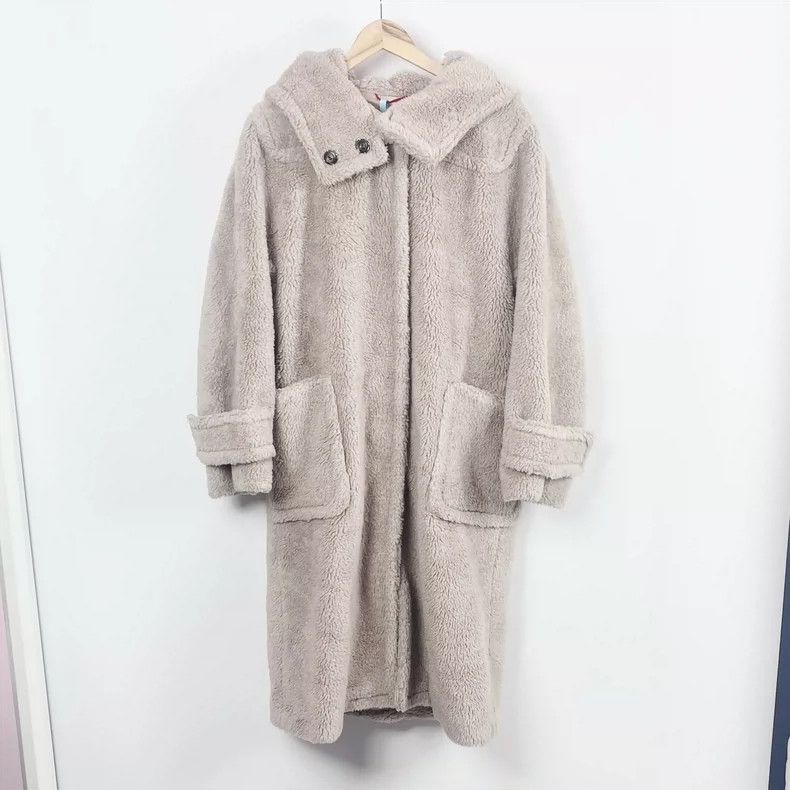 Max Mara Max Mara Brown cotton-wool hooded coat Size L / US 10 / IT 46 - 1 Thumbnail