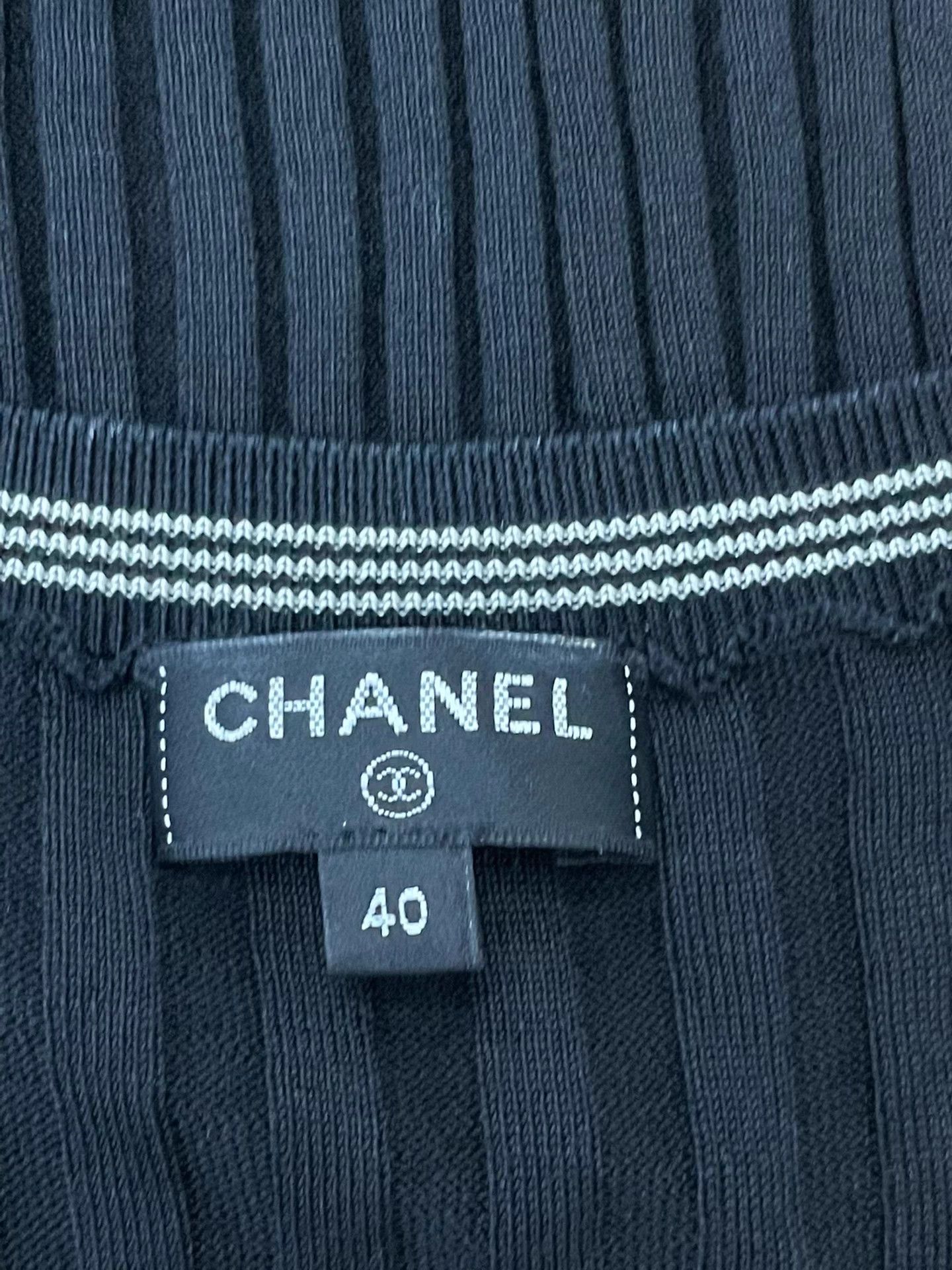 Chanel Chanel 5 Black & White Color Block Knit Tee Size M / US 6-8 / IT 42-44 - 3 Thumbnail