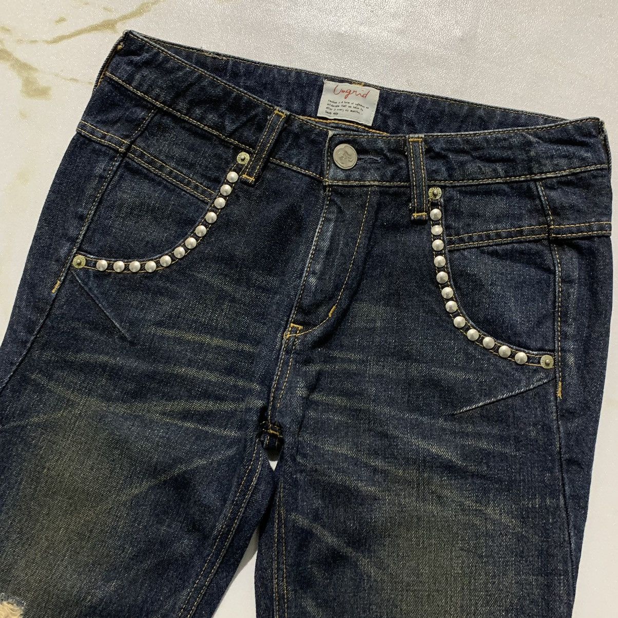 Japanese Brand Jeans Ungrid Distressed Size 25" / US 0 / IT 36 - 2 Thumbnail