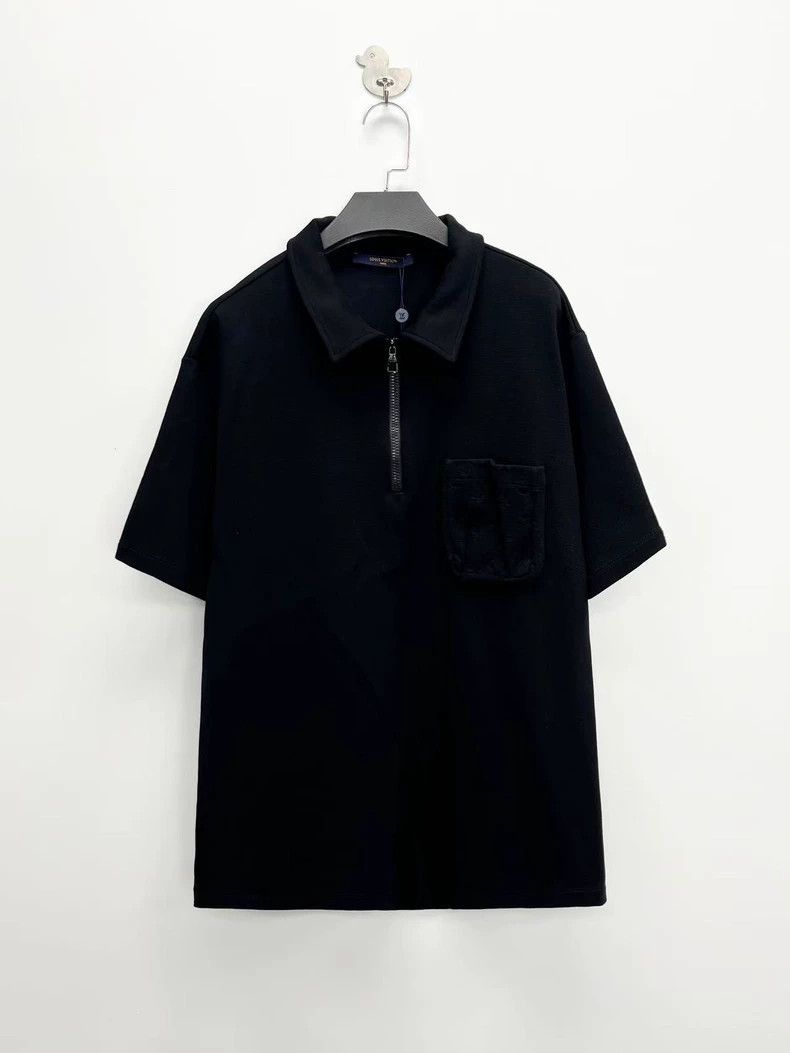 Louis Vuitton Louis Vuitton Black Half-Zip Monogram Polo - dmc Size US XL / EU 56 / 4 - 1 Thumbnail