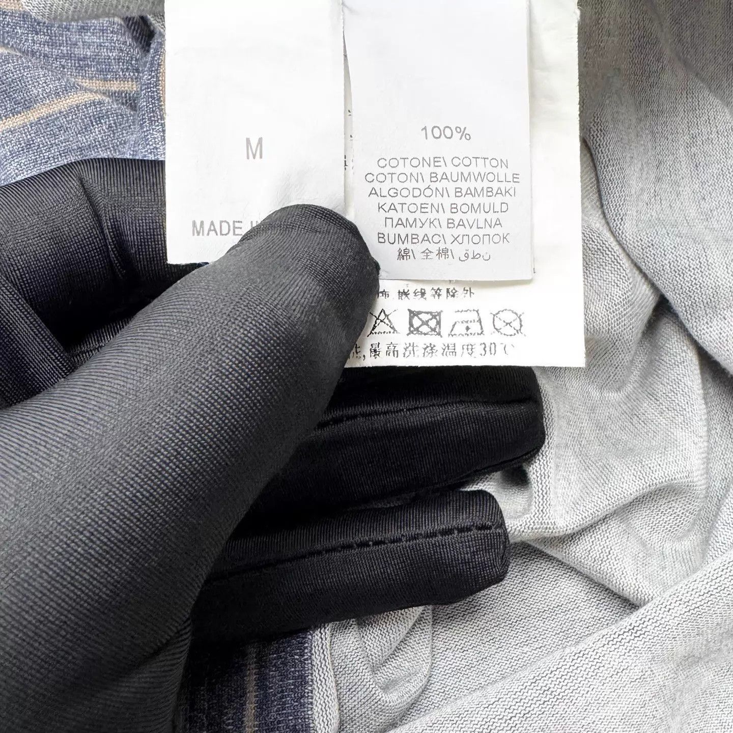 Brunello Cucinelli BC Gray Stripe Polo Shirt M Mother of Pearl Buttons 99New Size US M / EU 48-50 / 2 - 4 Thumbnail