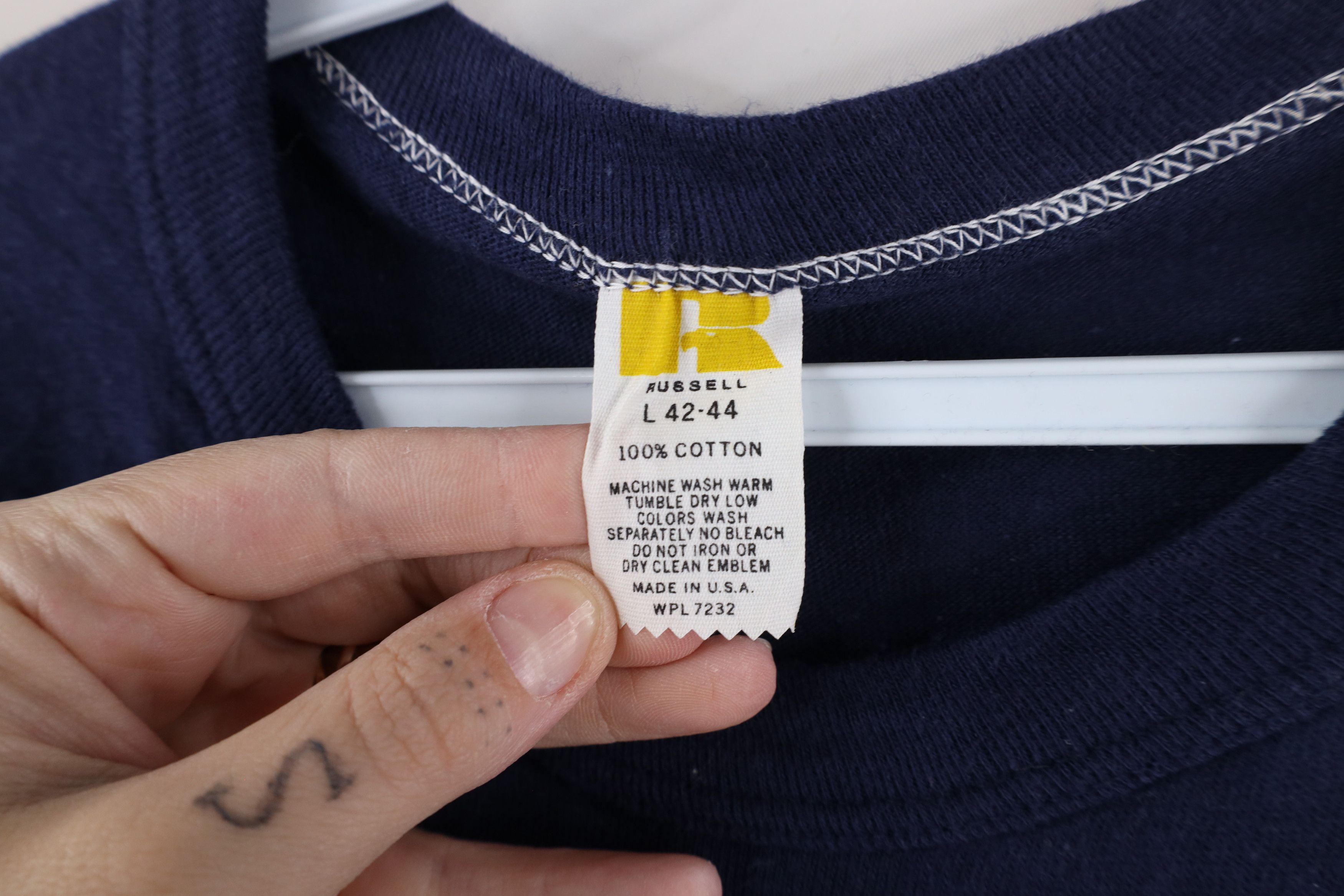 Russell Athletic × Vintage Vintage 70s Russell Athletic Sandusky Bay Football T-Shirt Size US L / EU 52-54 / 3 - 5 Thumbnail