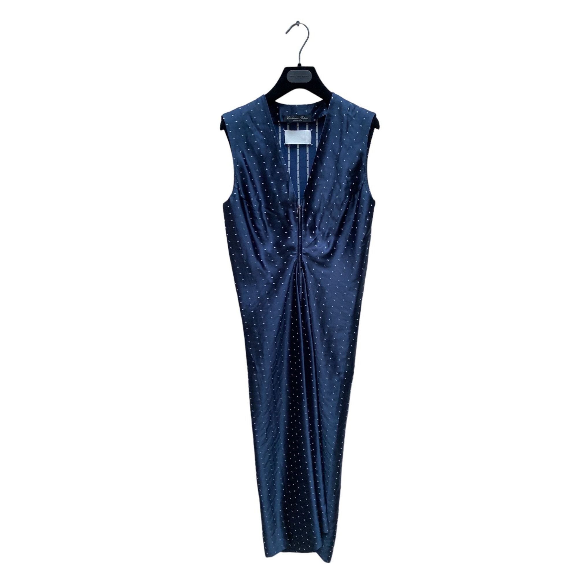 image of Maison Margiela Ss 2007 Navy Silk Stars Dress, Women's (Size Small)