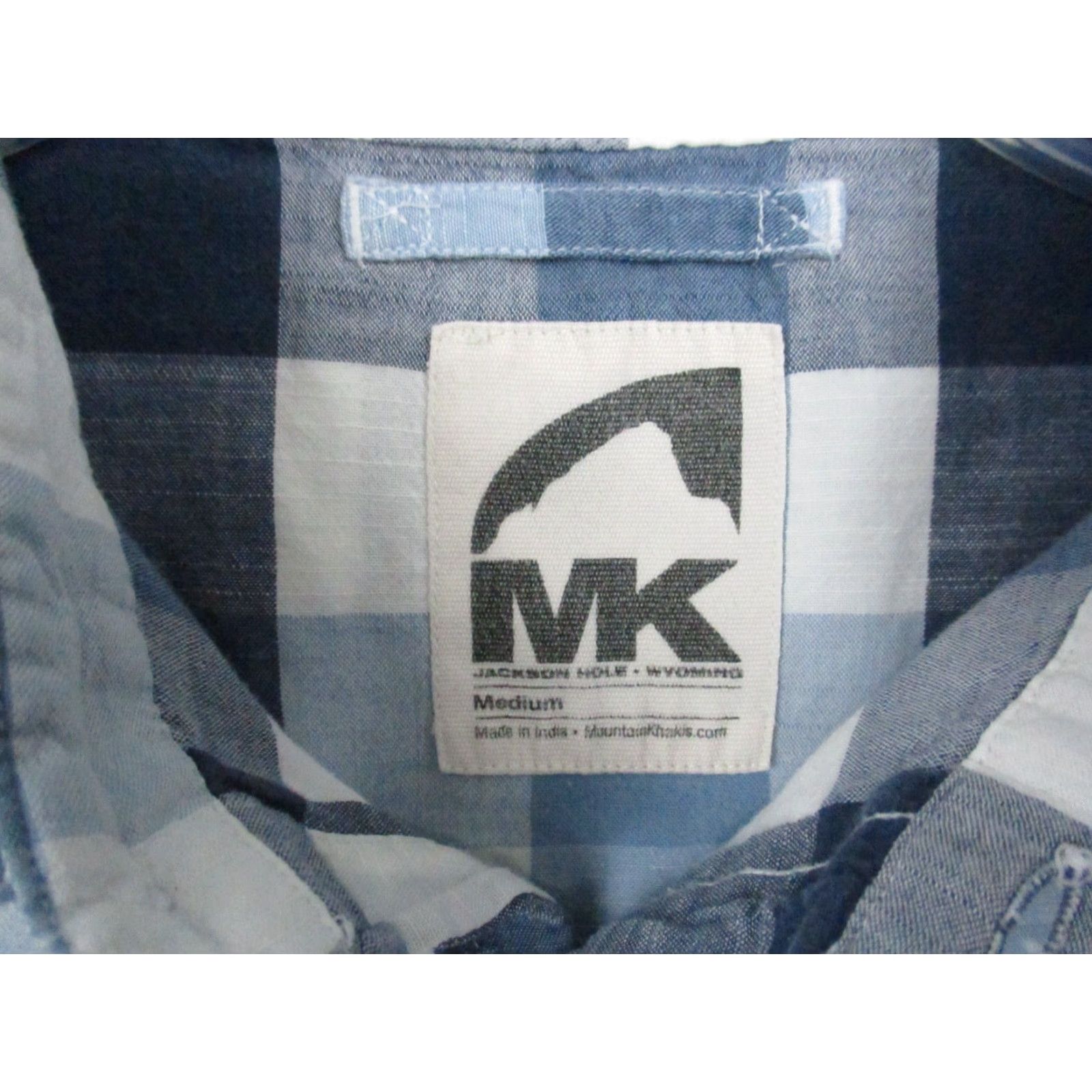 Mountain Khakis VINTAGE Mountain Khakis Shirt Medium Men's Button Cotton Blue Check Short Sleeve Size US M / EU 48-50 / 2 - 3 Thumbnail