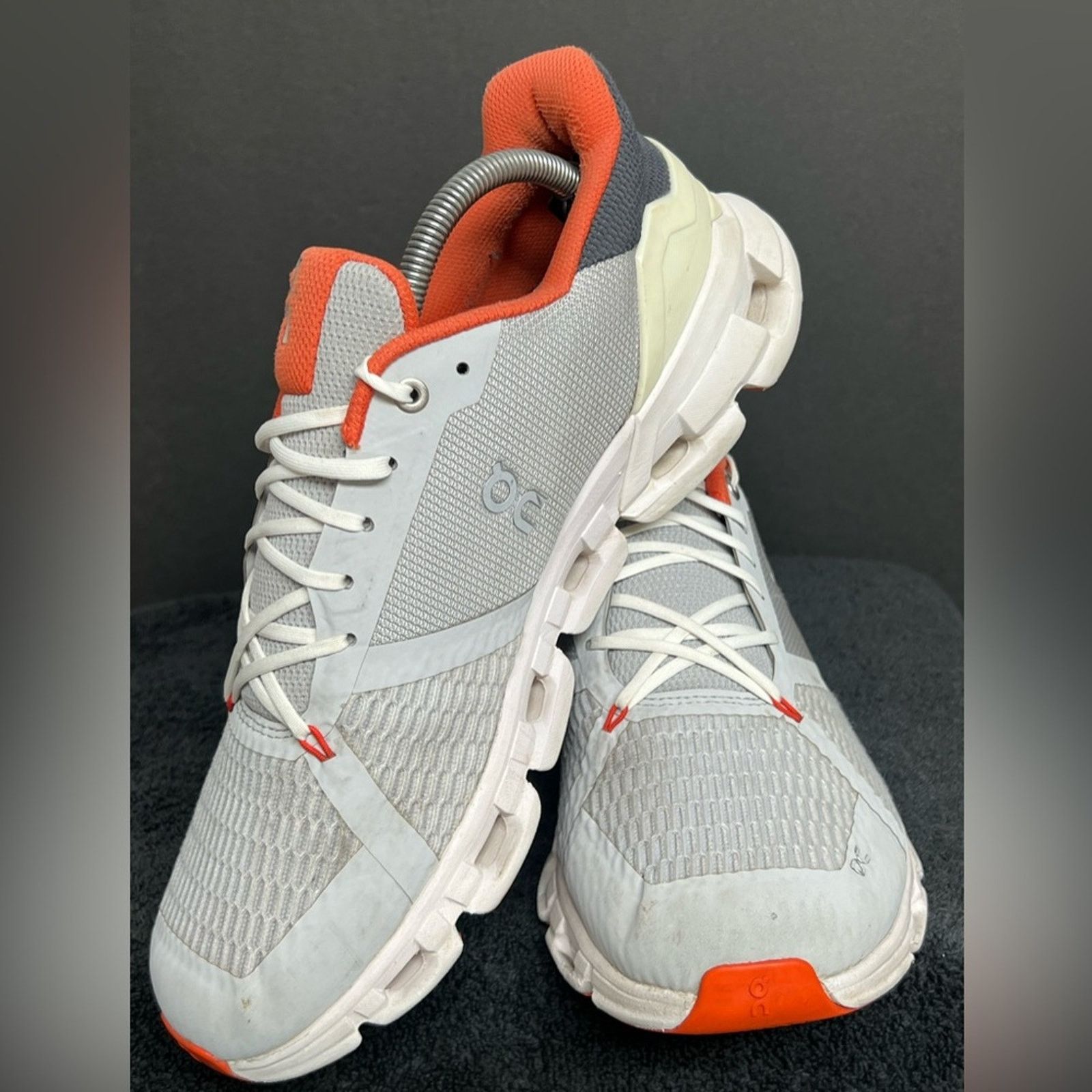 On ON Cloudflyer Men's 10 Glacier Flame Gray Running Sneakers Size US 10 / EU 43 - 3 Thumbnail