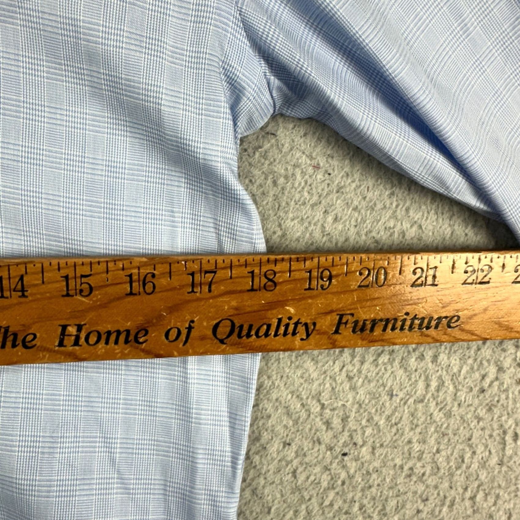 Vintage Indochino Adult Mens Button Up Shirt Small Light Blue Glen Check Long Sleeve Size US S / EU 44-46 / 1 - 7 Thumbnail