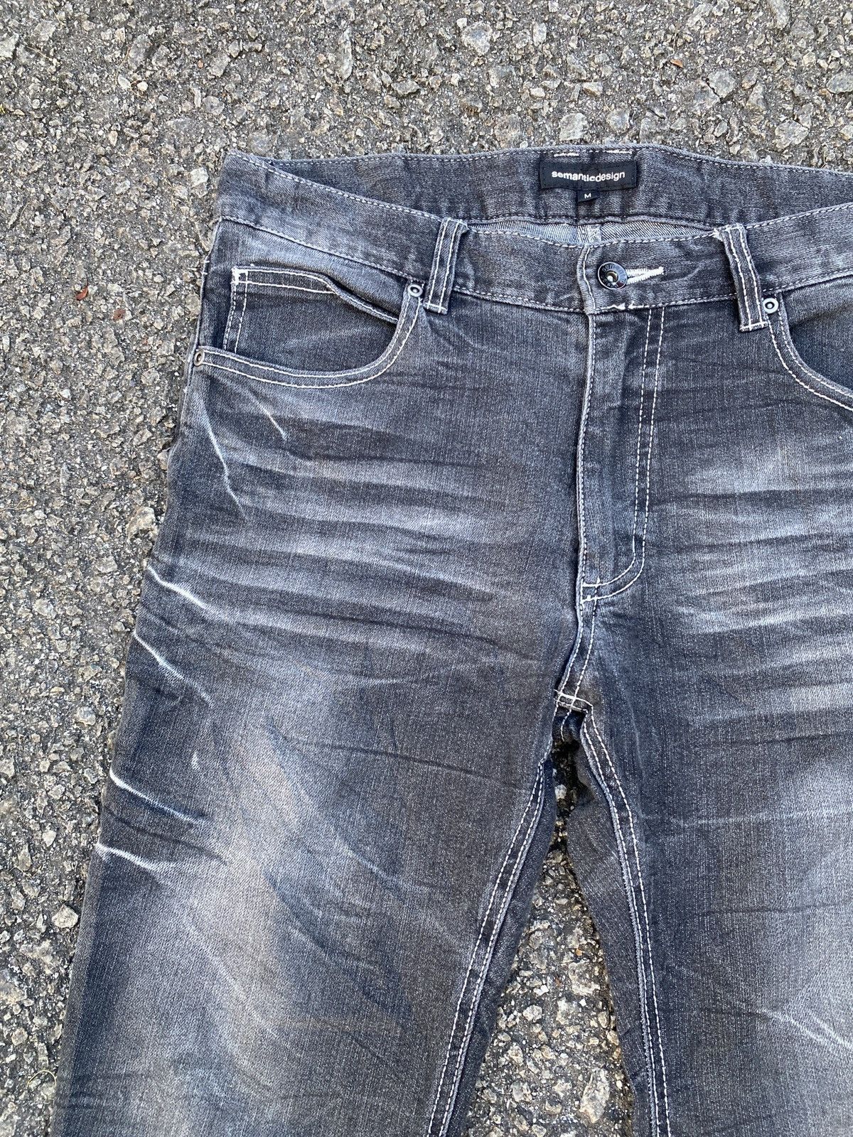 semanticdesign Semantics Design Japan Curve Leg Honeycomb Design Jeans Size US 30 / EU 46 - 6 Thumbnail
