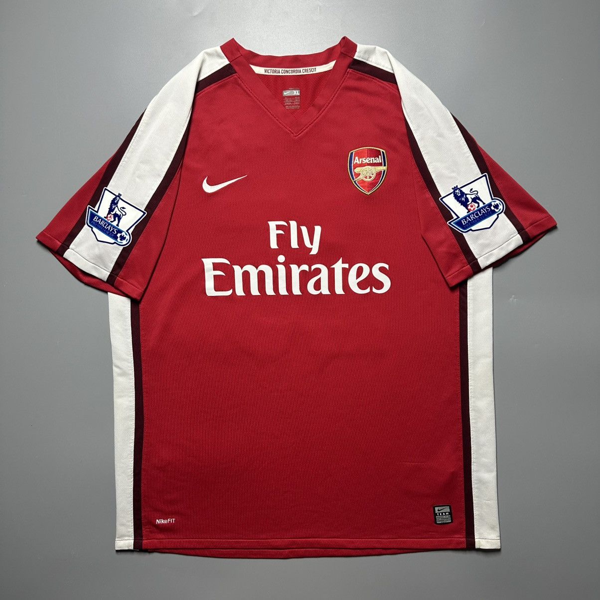 Nike ARSENAL NIKE 2008/2010 FOOTBALL HOME JERSEY #25 ADEBAYOR Size US XL / EU 56 / 4 - 2 Thumbnail