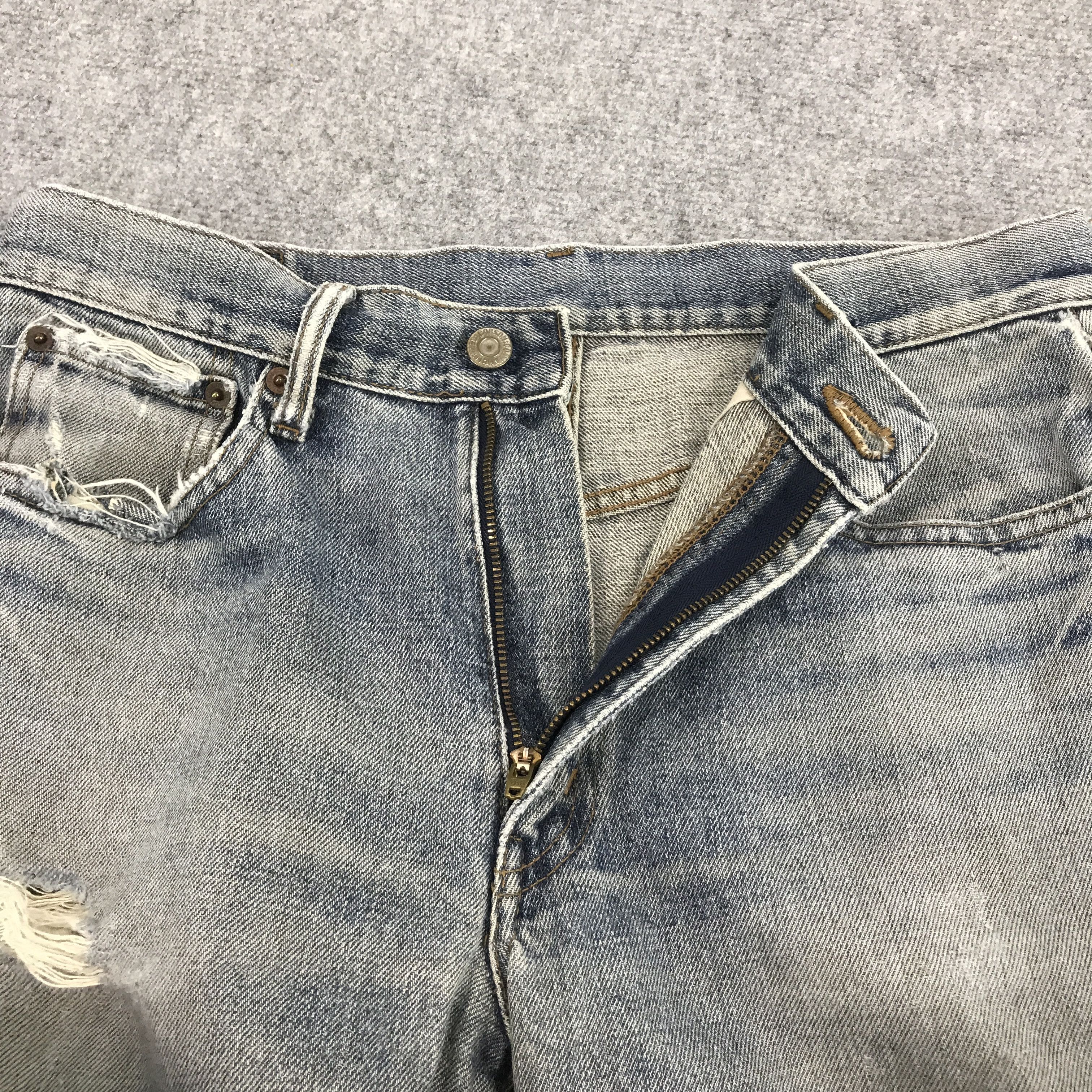 Japanese Brand bobson Brand Ripped Distressed Faded jean pants Size US 31 - 7 Thumbnail