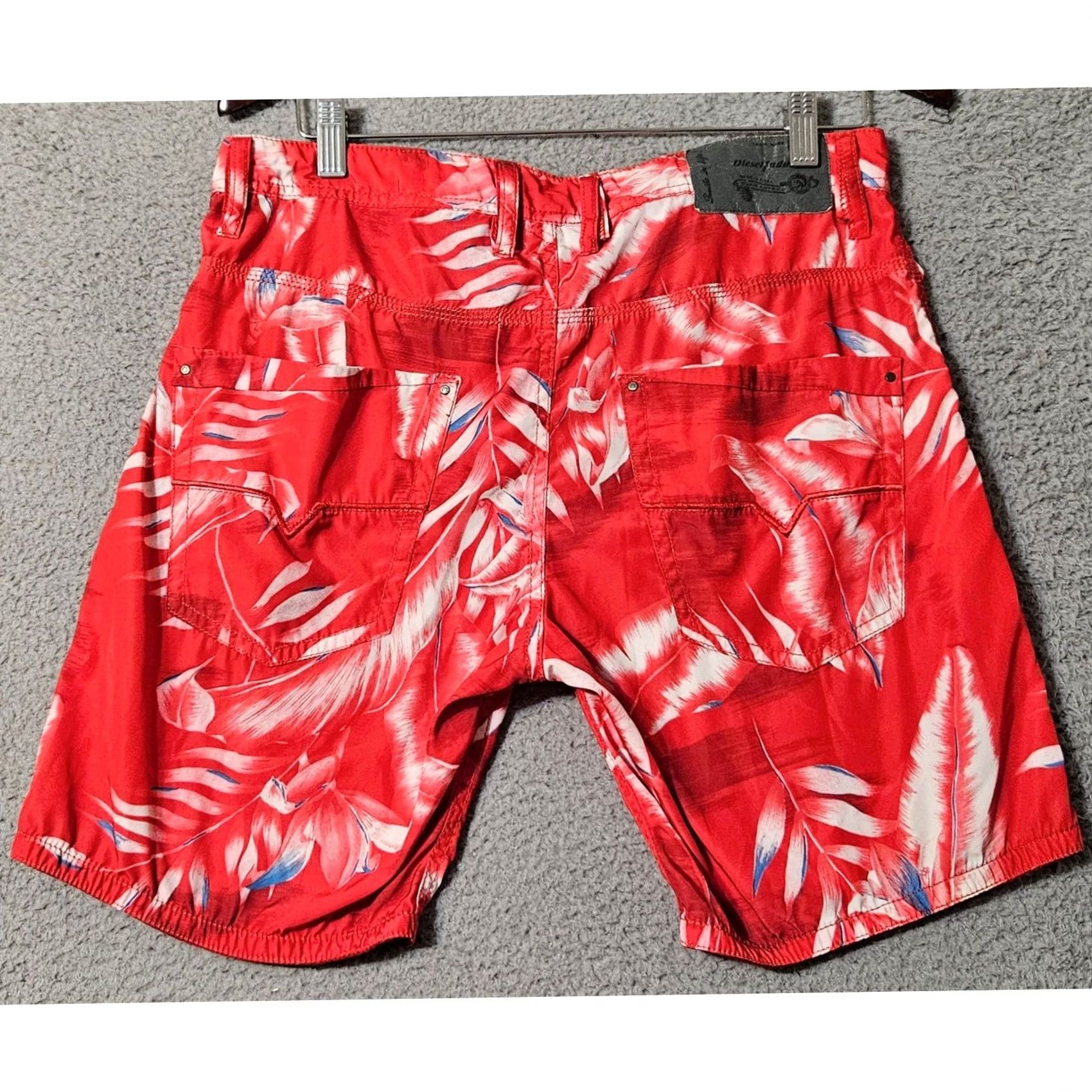 Diesel Diesel Beachwear Swim Trunks Board Shorts Hawaiian Red Men's 32 Regular Bottom Boys? Size US 32 / EU 48 - 2 Thumbnail