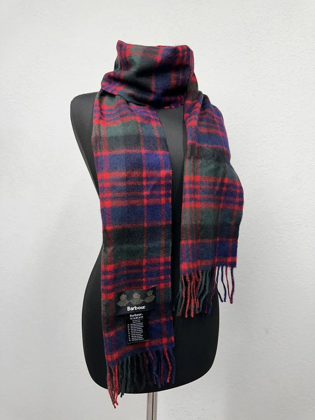 Vintage Vintage Wool Barbour Scarf Burberry Nova Check Loro piana Size ONE SIZE - 1 Thumbnail