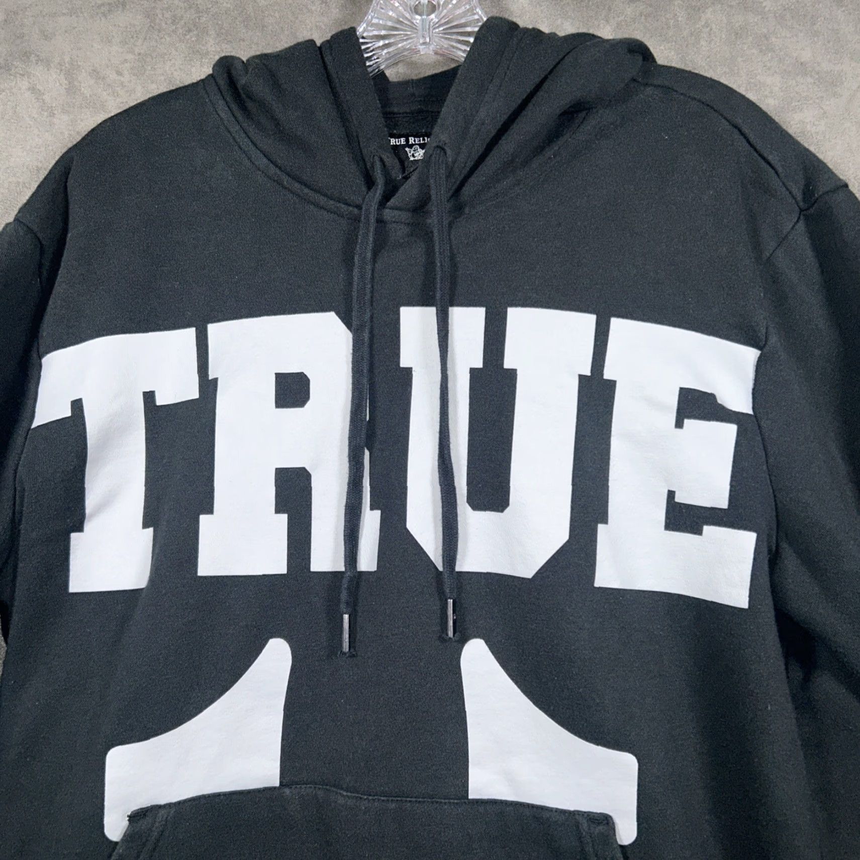 True Religion TRUE RELIGION Hoodie Mens L Black Pullover Logo Pocket Casual Size US L / EU 52-54 / 3 - 2 Thumbnail