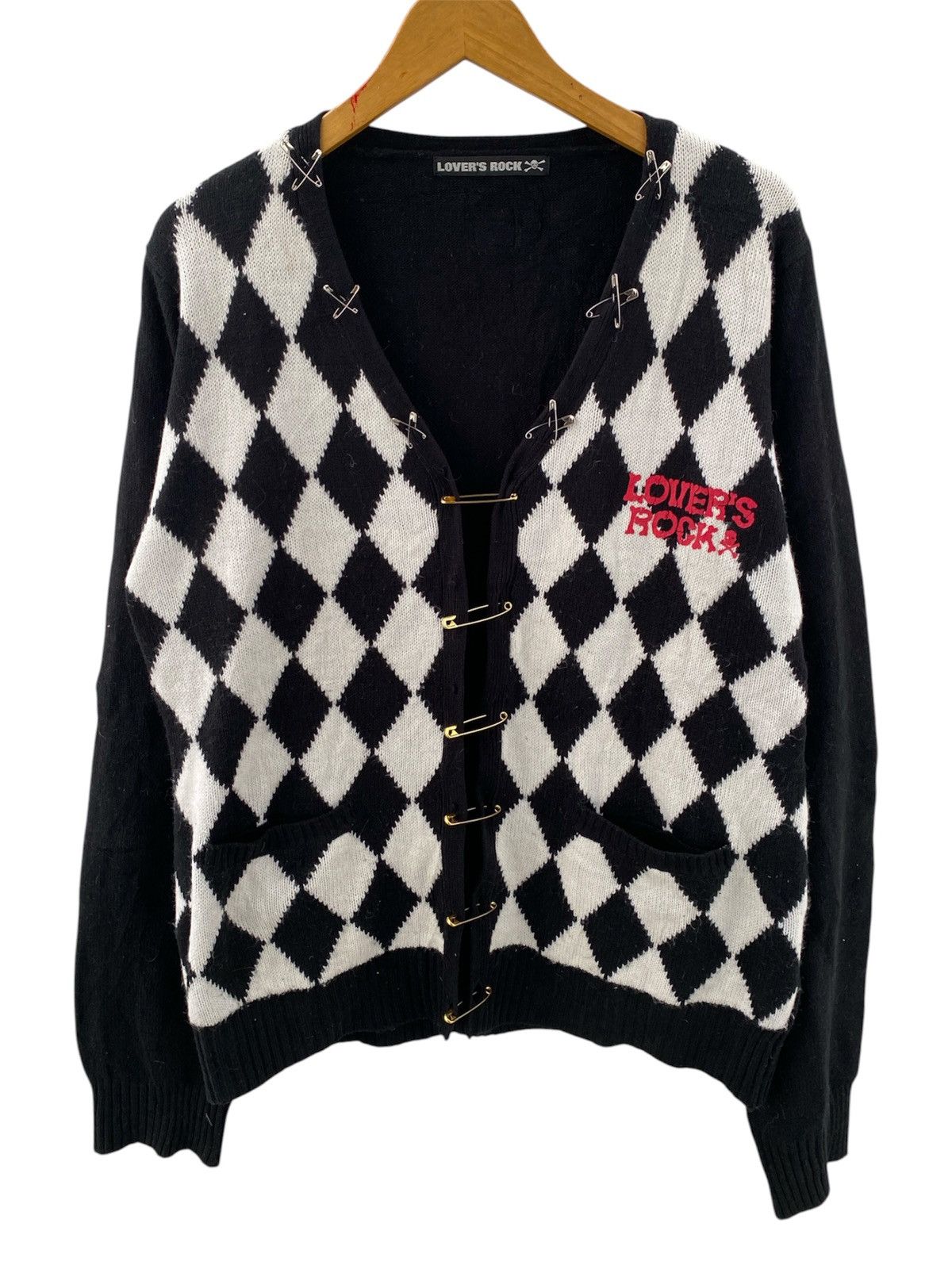 Jean Paul Gaultier Lover’s Rock Safety Pins Punk Skull Cardigan Size US XL / EU 56 / 4 - 1 Thumbnail