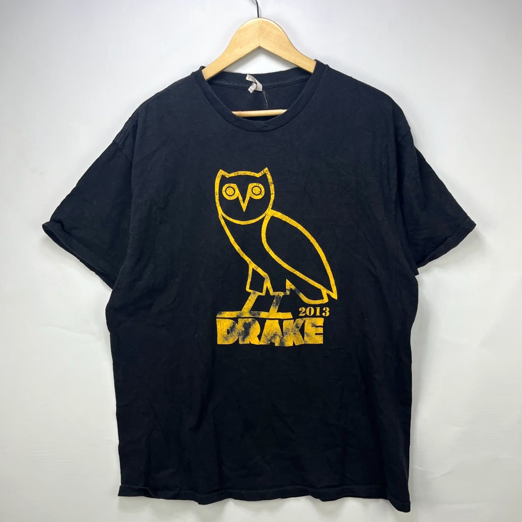 Vintage VINTAGE October's Very Own Drake Would You Like A Tour 2013 Owl T Shirt XL Black Mens Shirt 2010s Size US XL / EU 56 / 4 - 3 Thumbnail