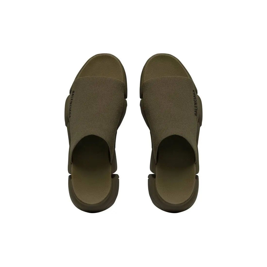 Balenciaga o1w1db10625 Speed 2.0 Recycled Knit Slide Sandals in Brown Size US 13 / EU 46 - 2 Thumbnail