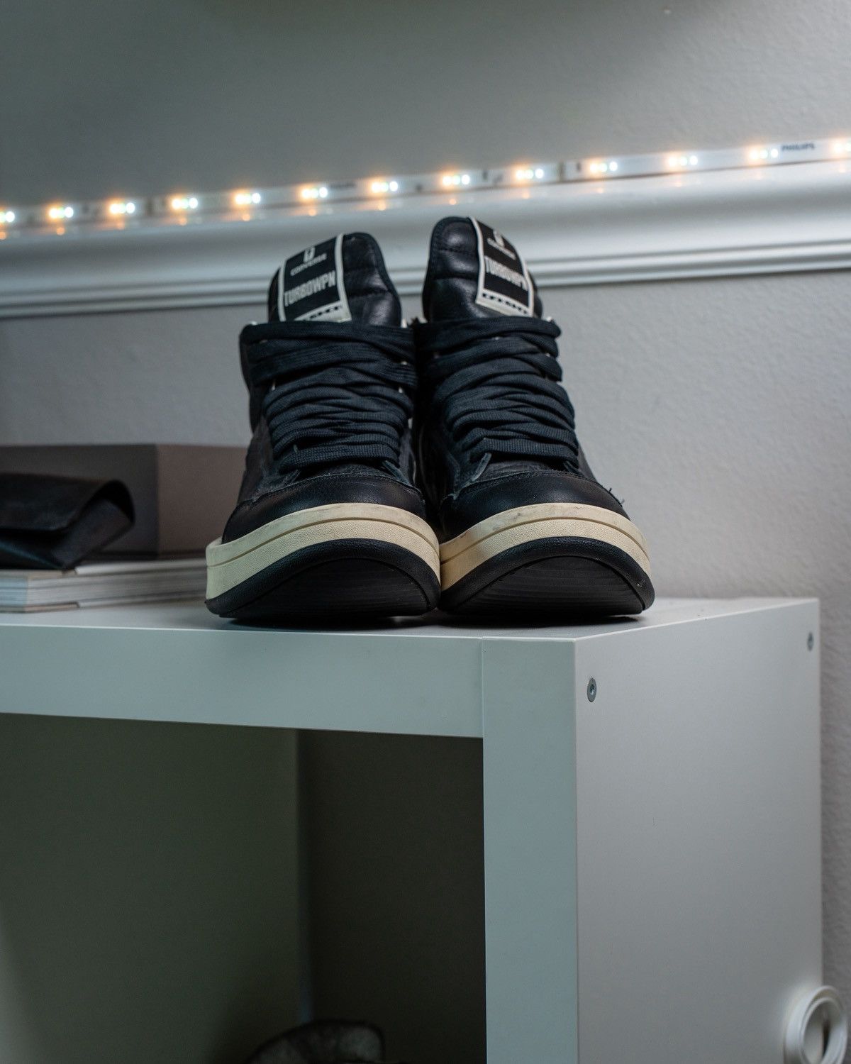 Converse × Rick Owens Drkshdw TURBOWPN OG Black/white Size US 9.5 / EU 42-43 - 4 Thumbnail