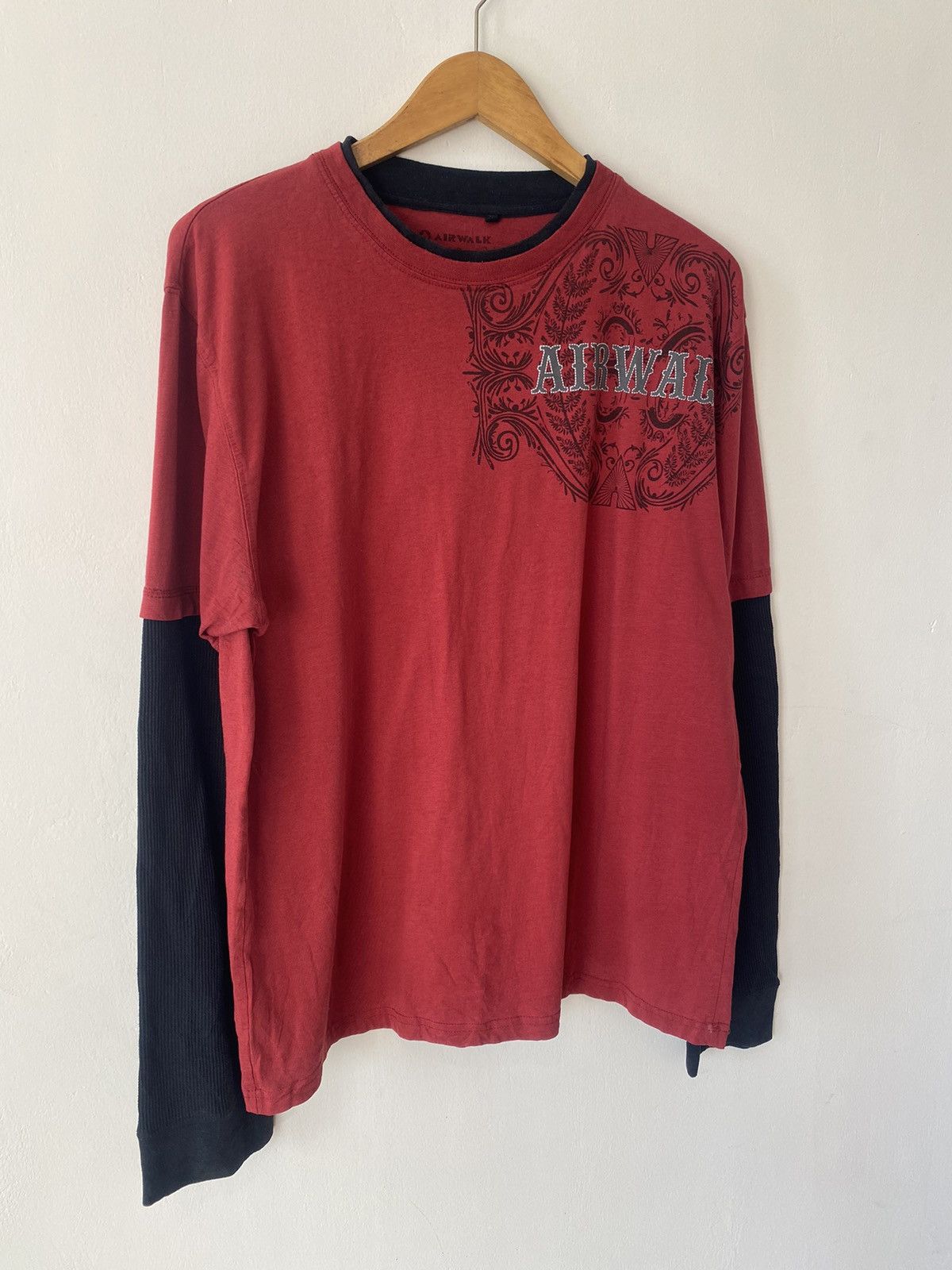 Vintage Crazy Y2K Airwalk Thermal Long Sleeve Tee Size US L / EU 52-54 / 3 - 2 Thumbnail