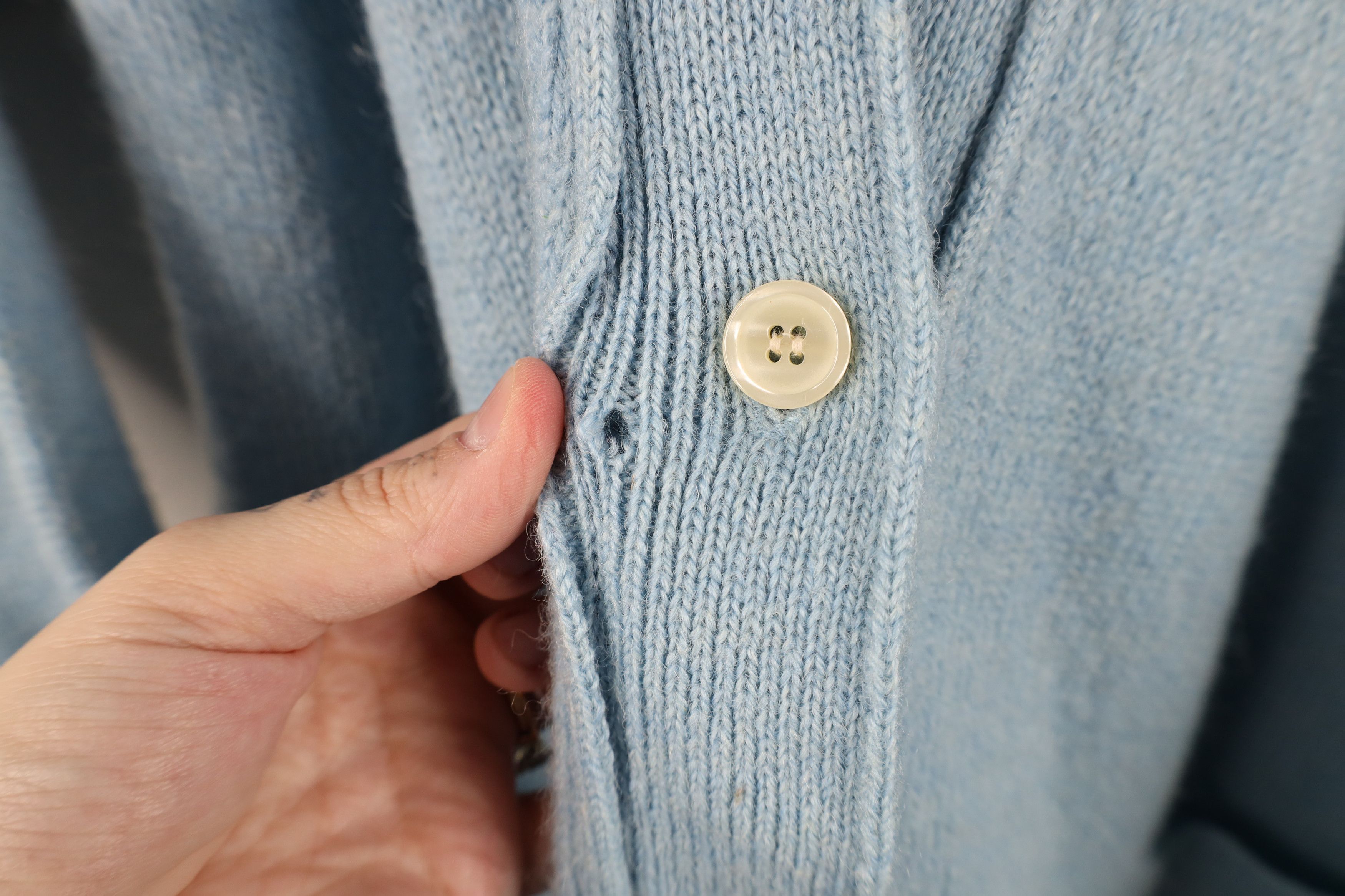 Vintage Vintage 90s Streetwear Wool Knit Baggy Cardigan Sweater Size M / US 6-8 / IT 42-44 - 8 Thumbnail