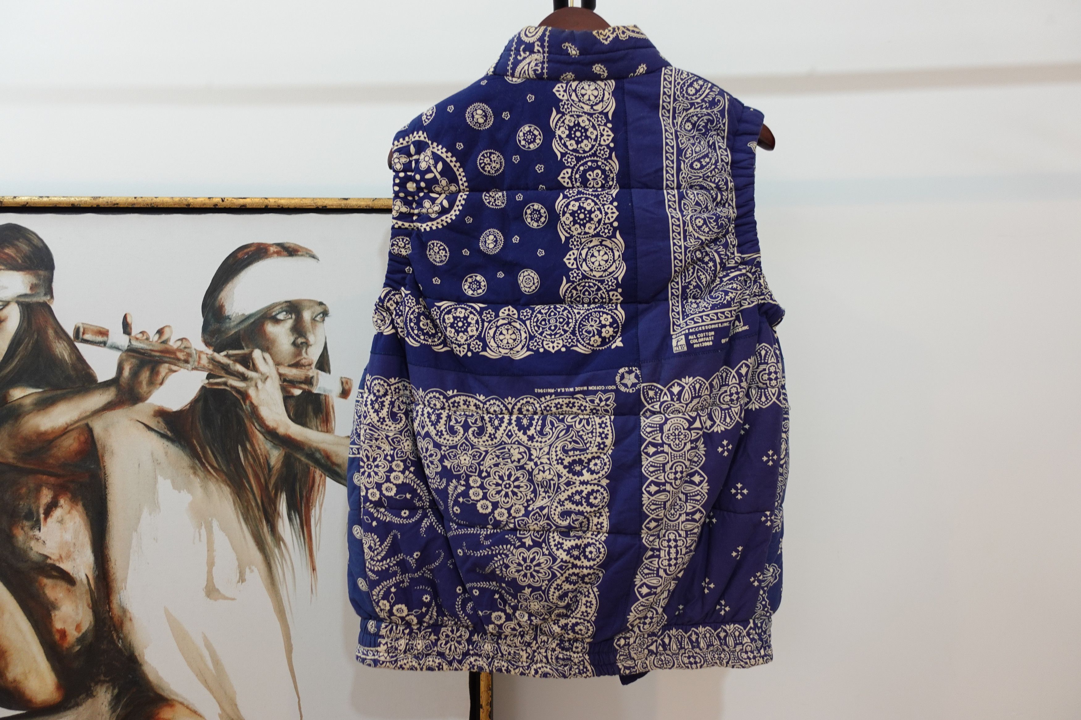 Visvim Visvim Bandana ICT Vest Paisley Blue Size US L / EU 52-54 / 3 - 4 Thumbnail