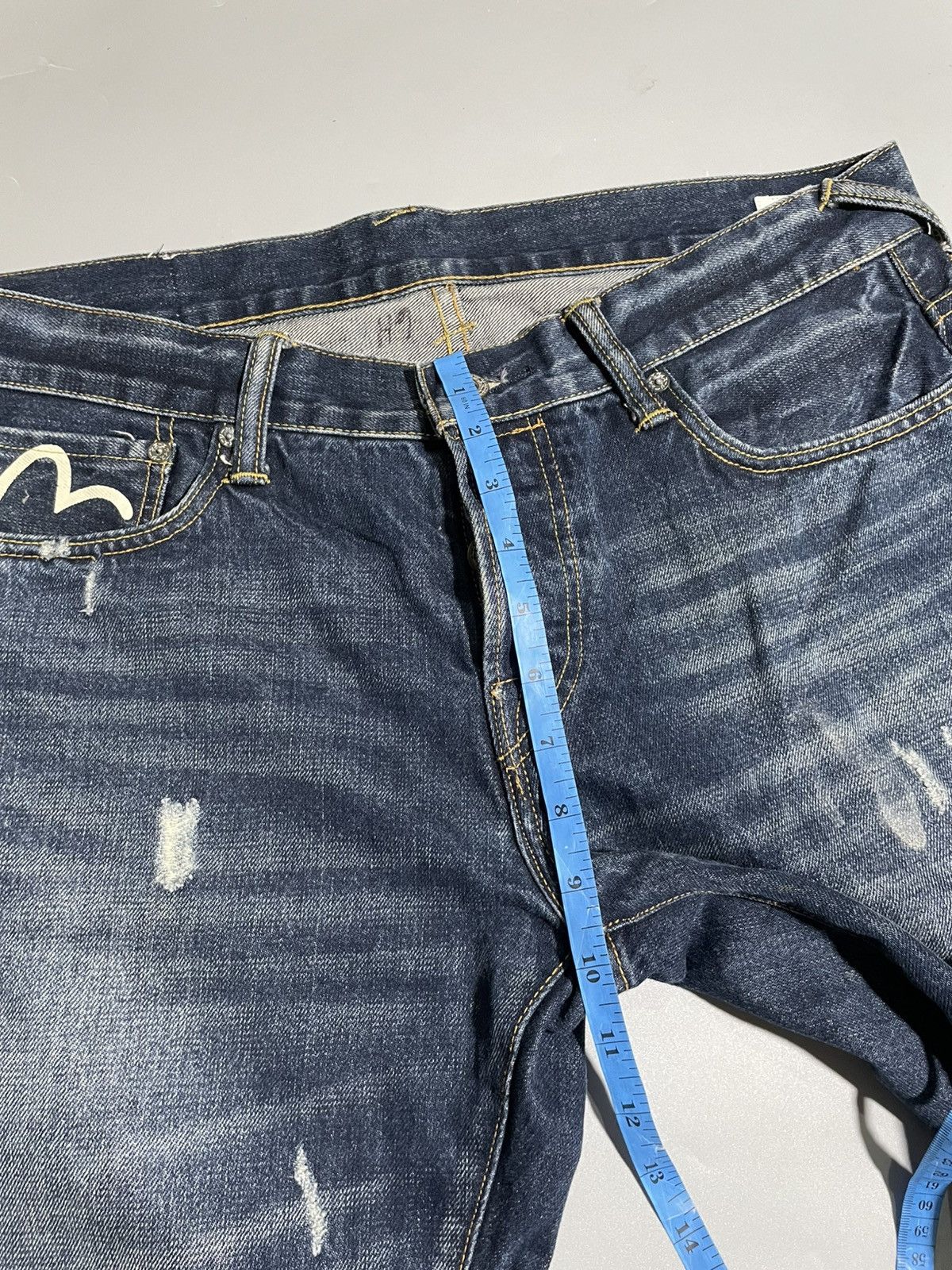 Evisu Evisu Genes Seagull Selvedge Distressed Denim Jeans Size US 34 / EU 50 - 12 Thumbnail