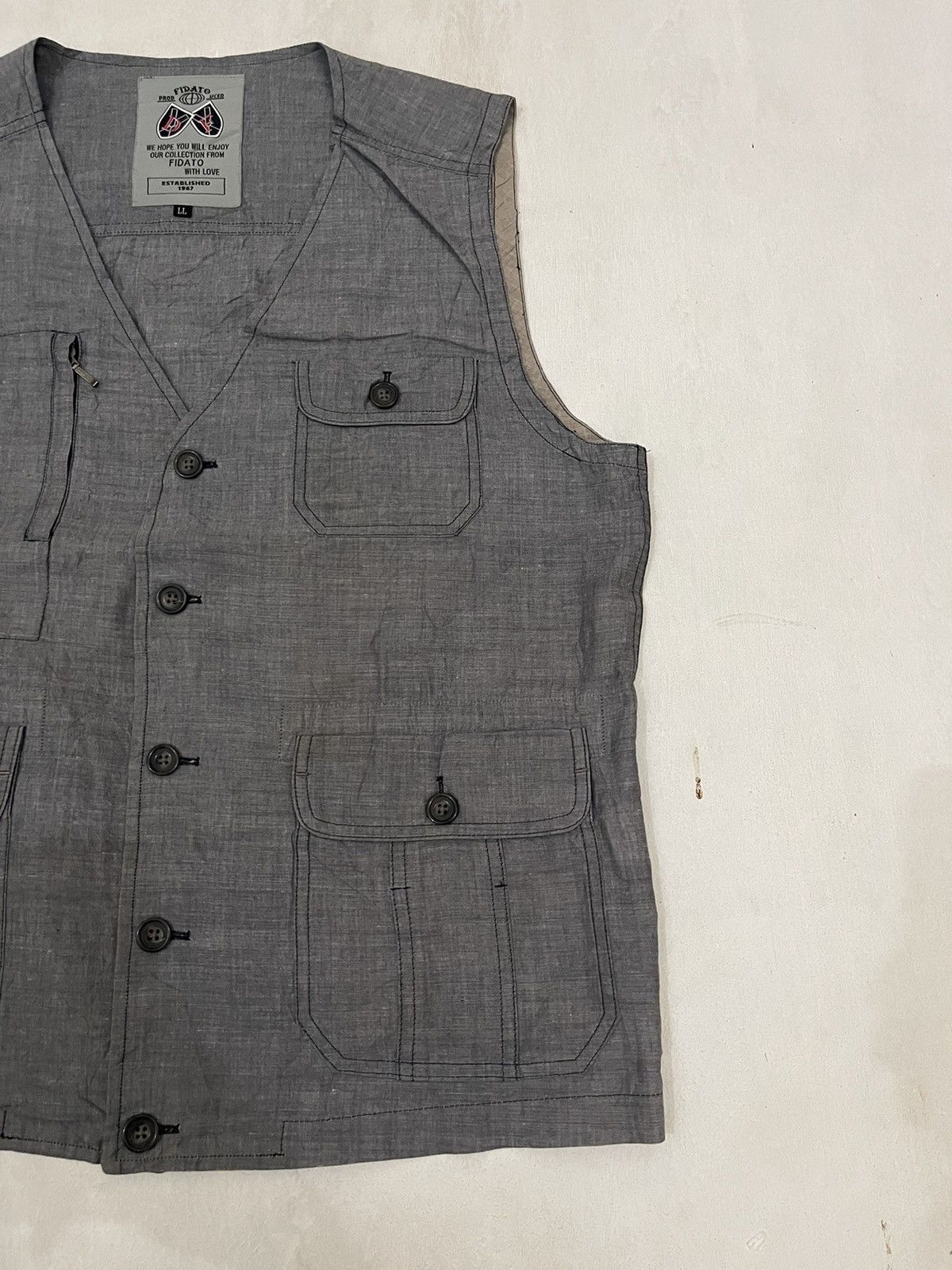 Japanese Brand × Vintage Fidato With Love Plain Vests Size US XL / EU 56 / 4 - 2 Thumbnail