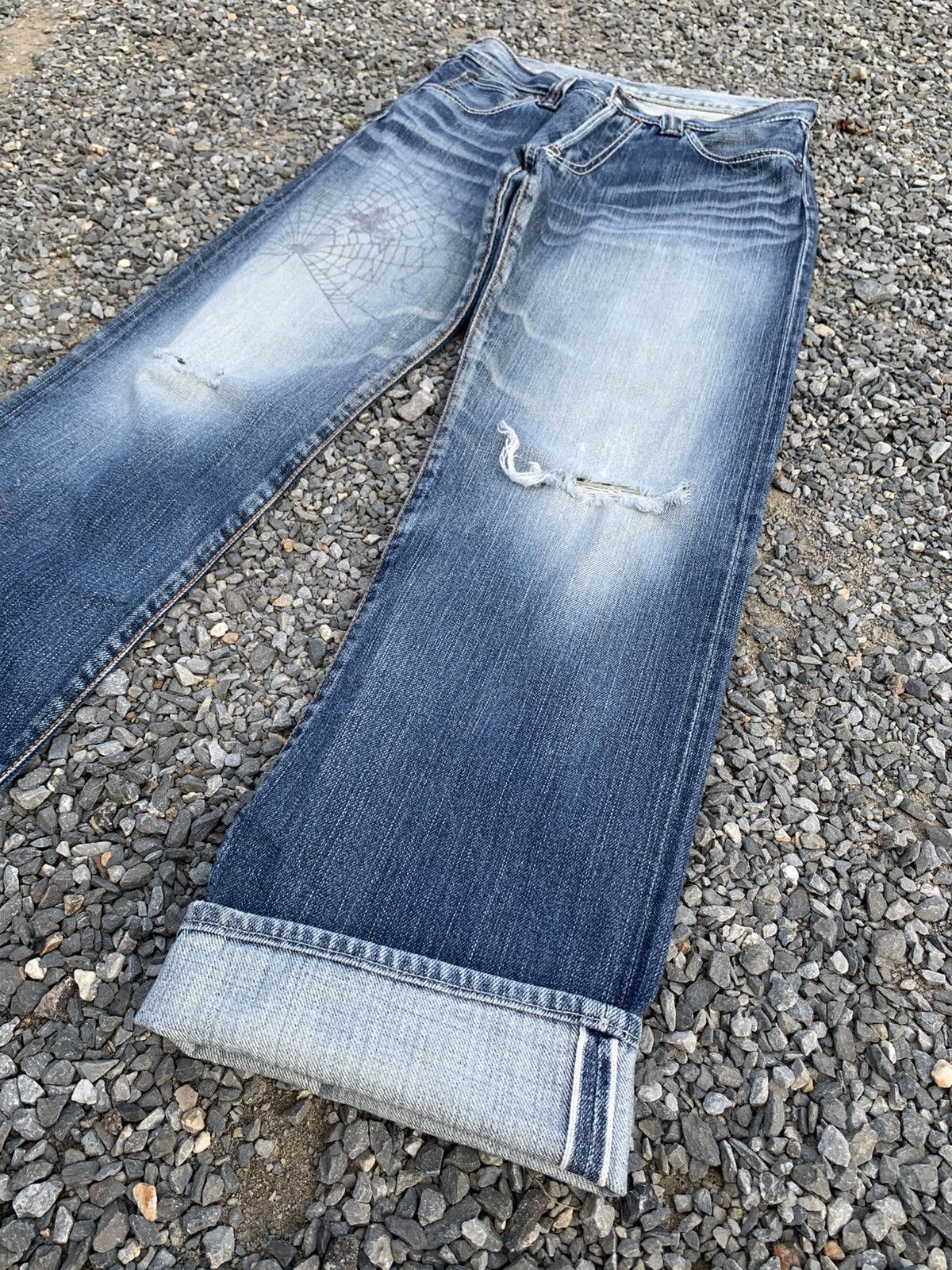 Japanese Brand ICHINOI JAPANESE SELVEDGE RAW RUSTY DISTRESSED DENIM Size US 28 / EU 44 - 5 Thumbnail