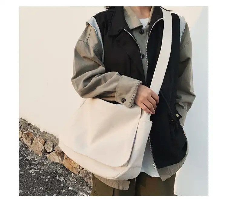 Japanese Brand Canvas Shoulder Crossbody Bag Size ONE SIZE - 3 Thumbnail