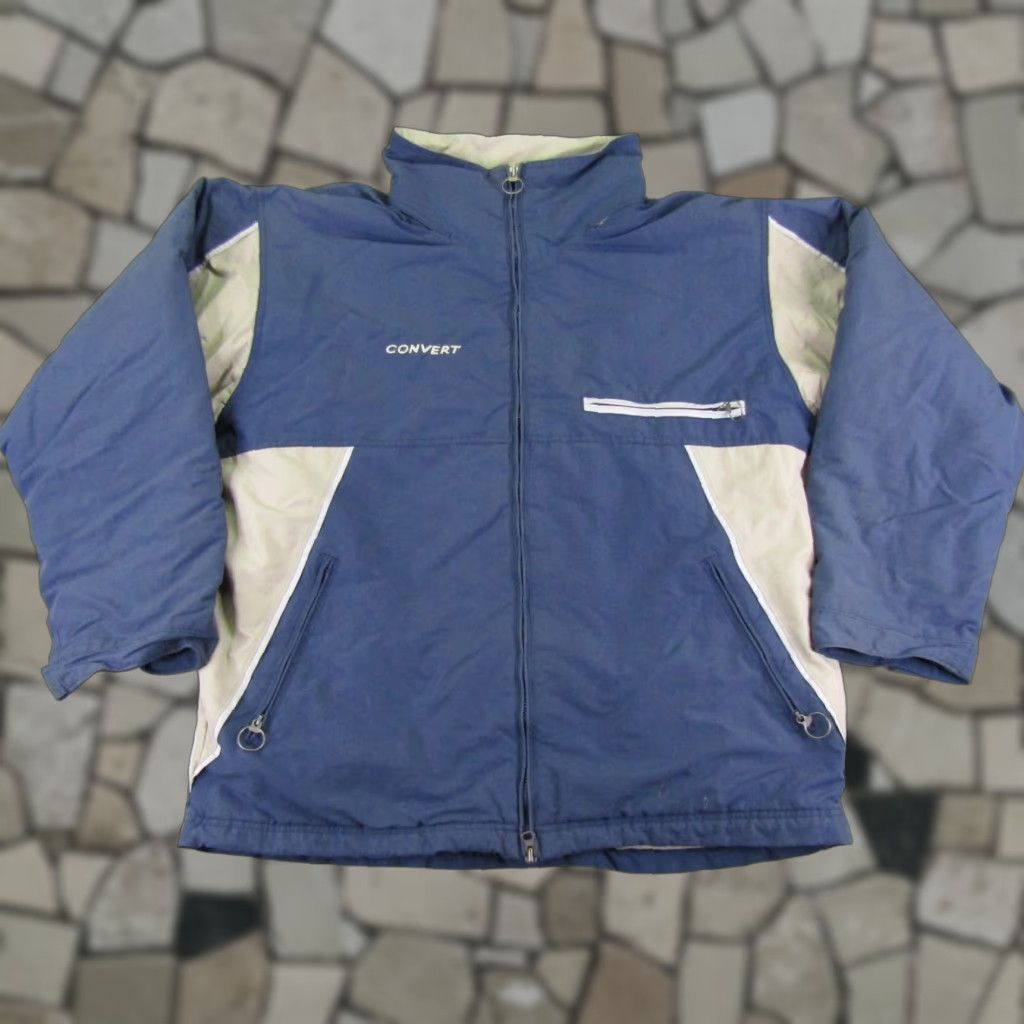 Vintage VINTAGE Columbia Jacket Mens Large Blue White Convert Full Zip Up Coat Winter Size US L / EU 52-54 / 3 - 1 Thumbnail