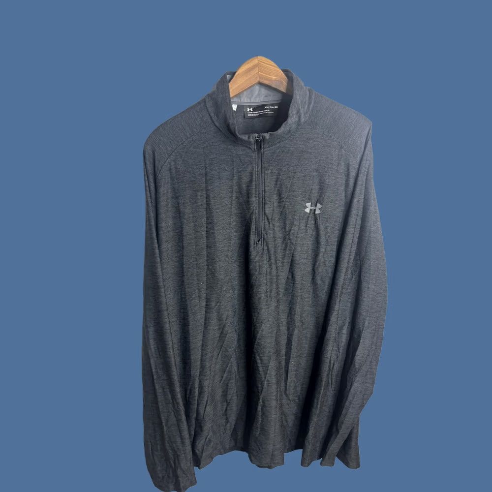 Under Armour Under Armour Pullover Shirt Mens XL Gray Quarter Zip Long Sleeve Athletic Loose Size US XL / EU 56 / 4 - 1 Thumbnail