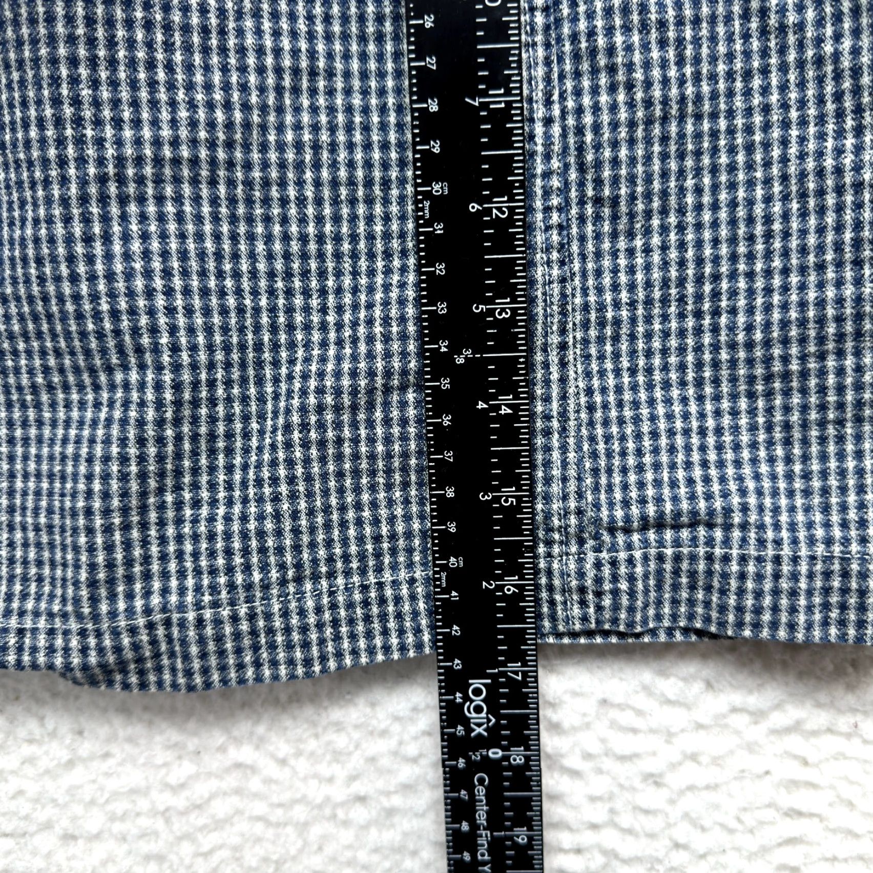 Dockers Y2K Vintage Mini Skirt 4 26 Small High Waisted Gingham Plaid Preppy Cottagecore Dockers Knit Blue Womens Size 27" / US 4 / IT 40 - 7 Thumbnail