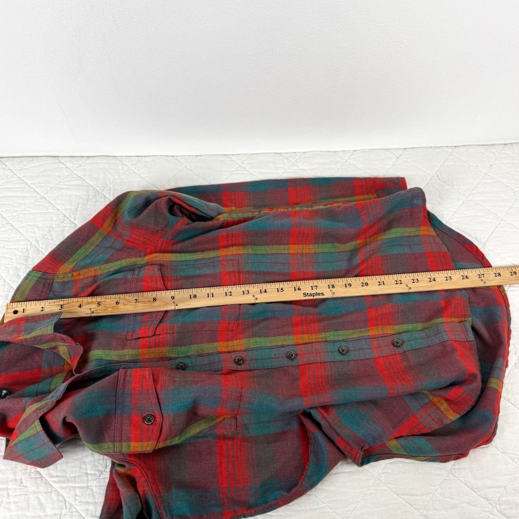 Toad&Co Toad&Co Re-Form Flannel Shirt Long Sleeve Button Down Plaid Red Multicolor Womens Large Size L / US 10 / IT 46 - 5 Thumbnail