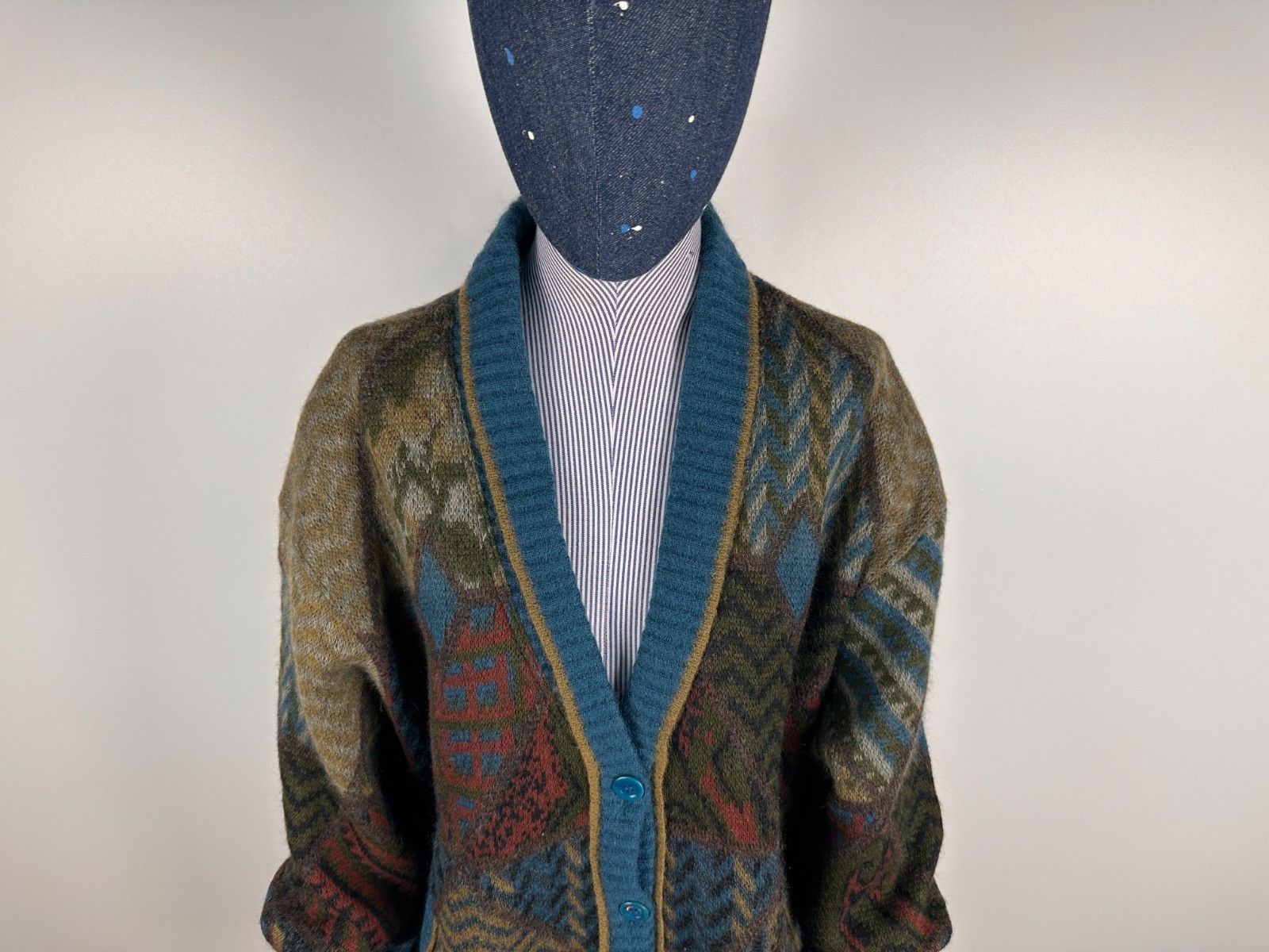Bogner Vintage Bogner Mohair Cardigan Sweater Knit Fullprint US14 Size XL / US 12-14 / IT 48-50 - 2 Thumbnail
