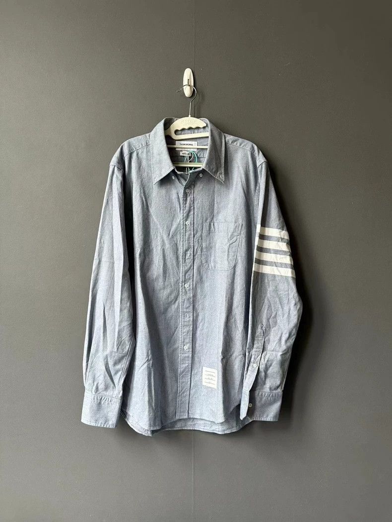 Thom Browne Thom Browne size3 Blue collar shirt Size US L / EU 52-54 / 3 - 1 Thumbnail