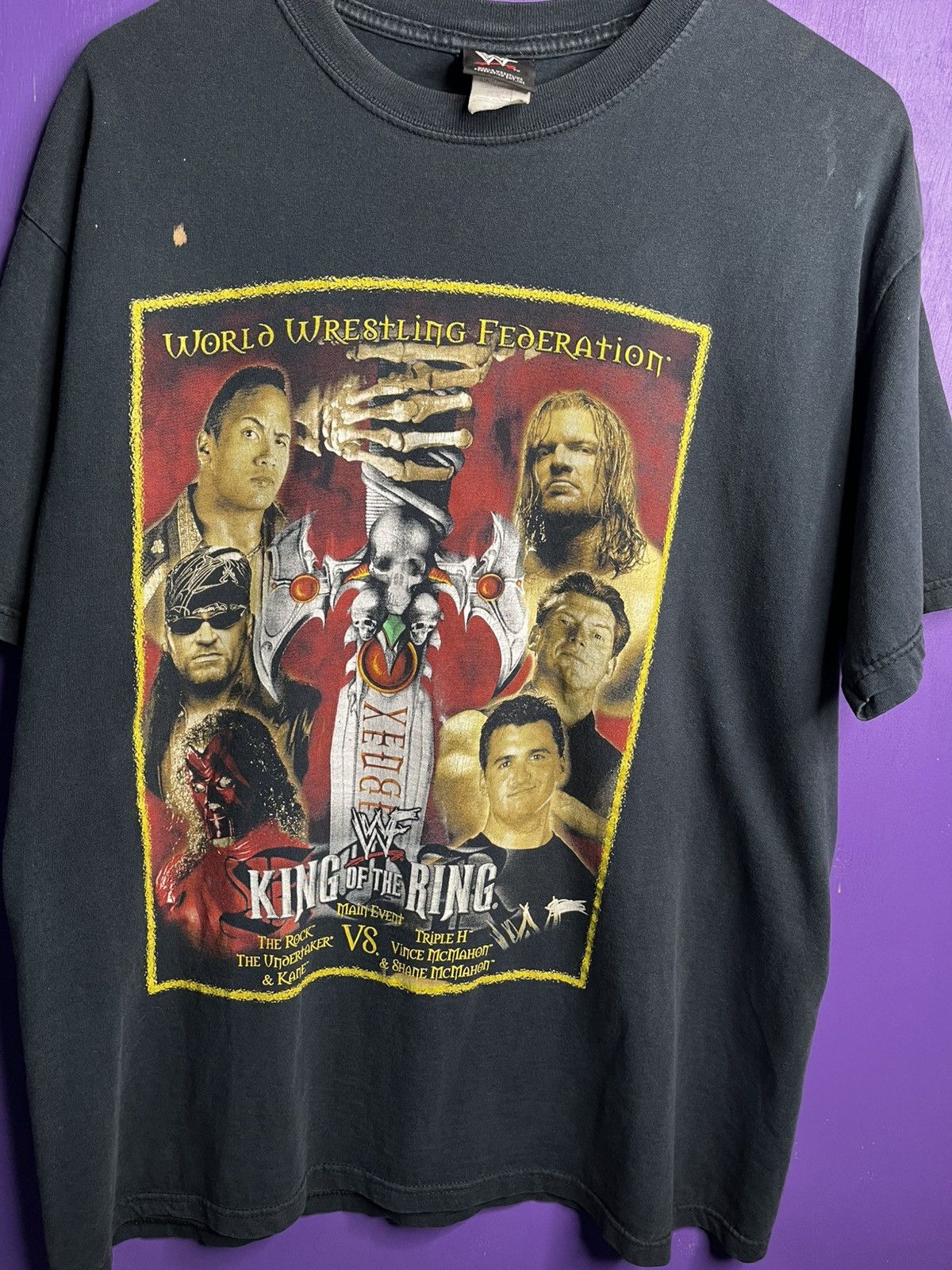 Vintage × WWF Vintage 2000 WWF king of the ring sword t-shirt Size US XL / EU 56 / 4 - 3 Thumbnail