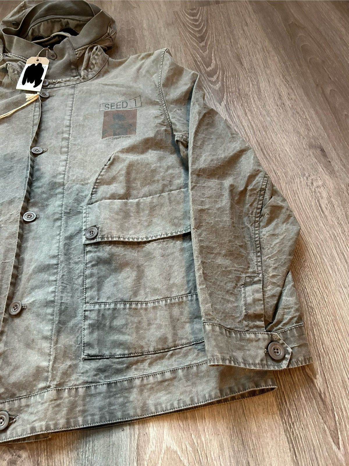 C.P. Company C.P. Company Logo Hooded Jacket in Gray rain jacket Size US L / EU 52-54 / 3 - 4 Thumbnail