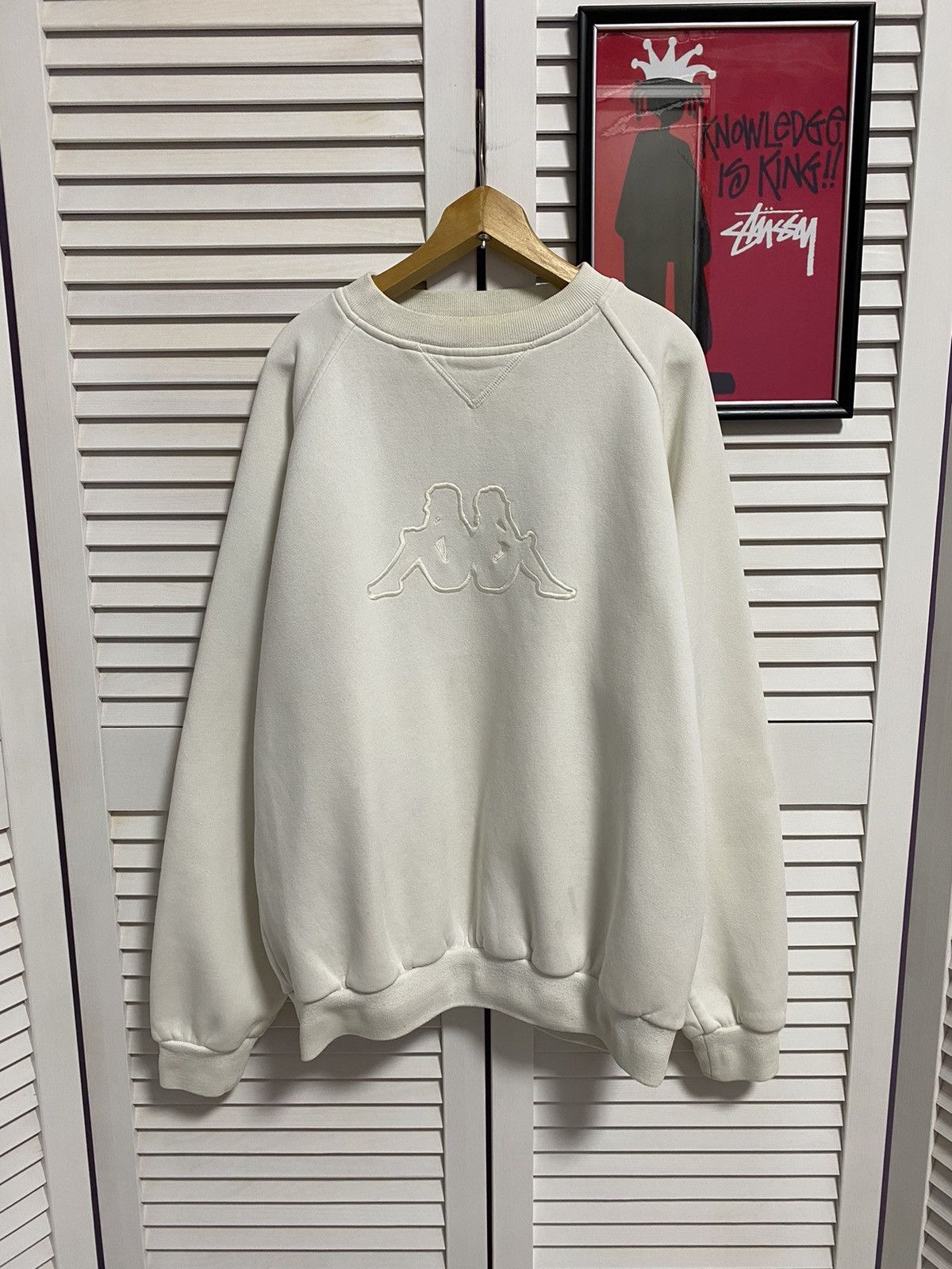 Kappa × Vintage Vintage 90s Sweater Crewneck Kappa Big Knit Logo Boxy Fit Size US M / EU 48-50 / 2 - 1 Thumbnail